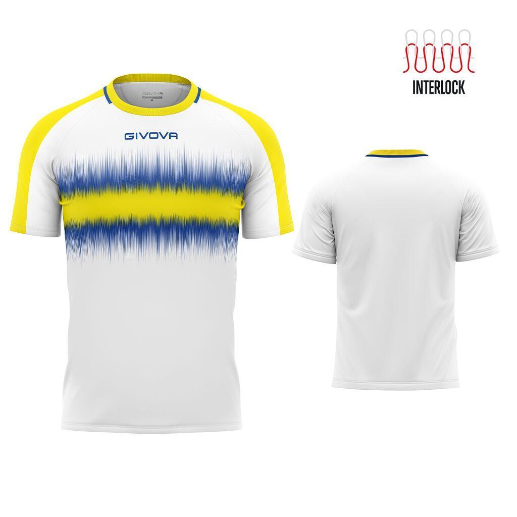 Givova Sport T-shirt Geel-Royal L - Oddychowy i Lekki