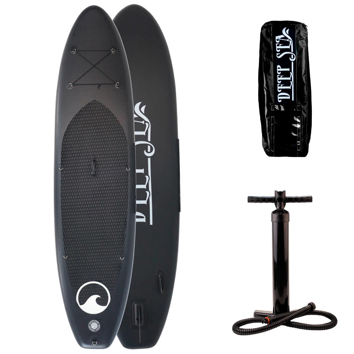 Zestaw deski SUP Deep Sea XXL (330cm), kolor czarny
