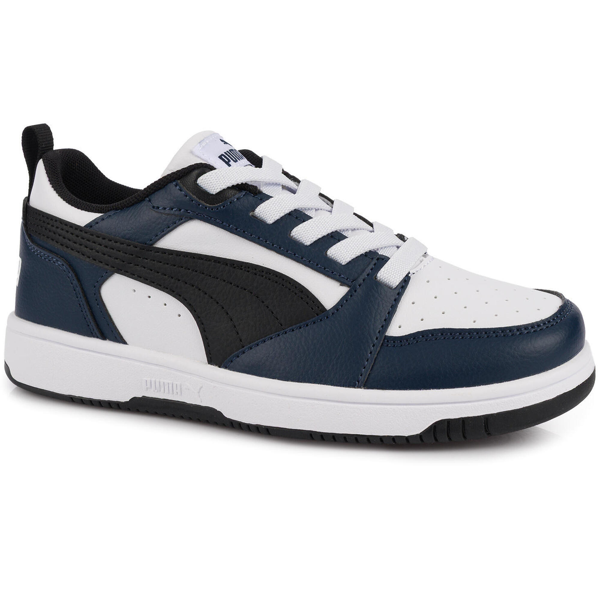 Buty sneakersy sportowe dziecięce elastyczne sznurówki granatowe PUMA