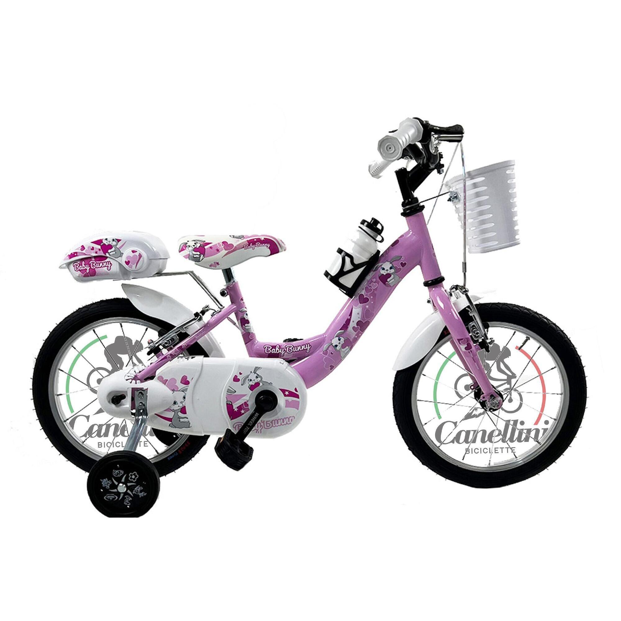 Rower Dziecięcy Canellini VENERE 14" BABY BUNNY - Różowy