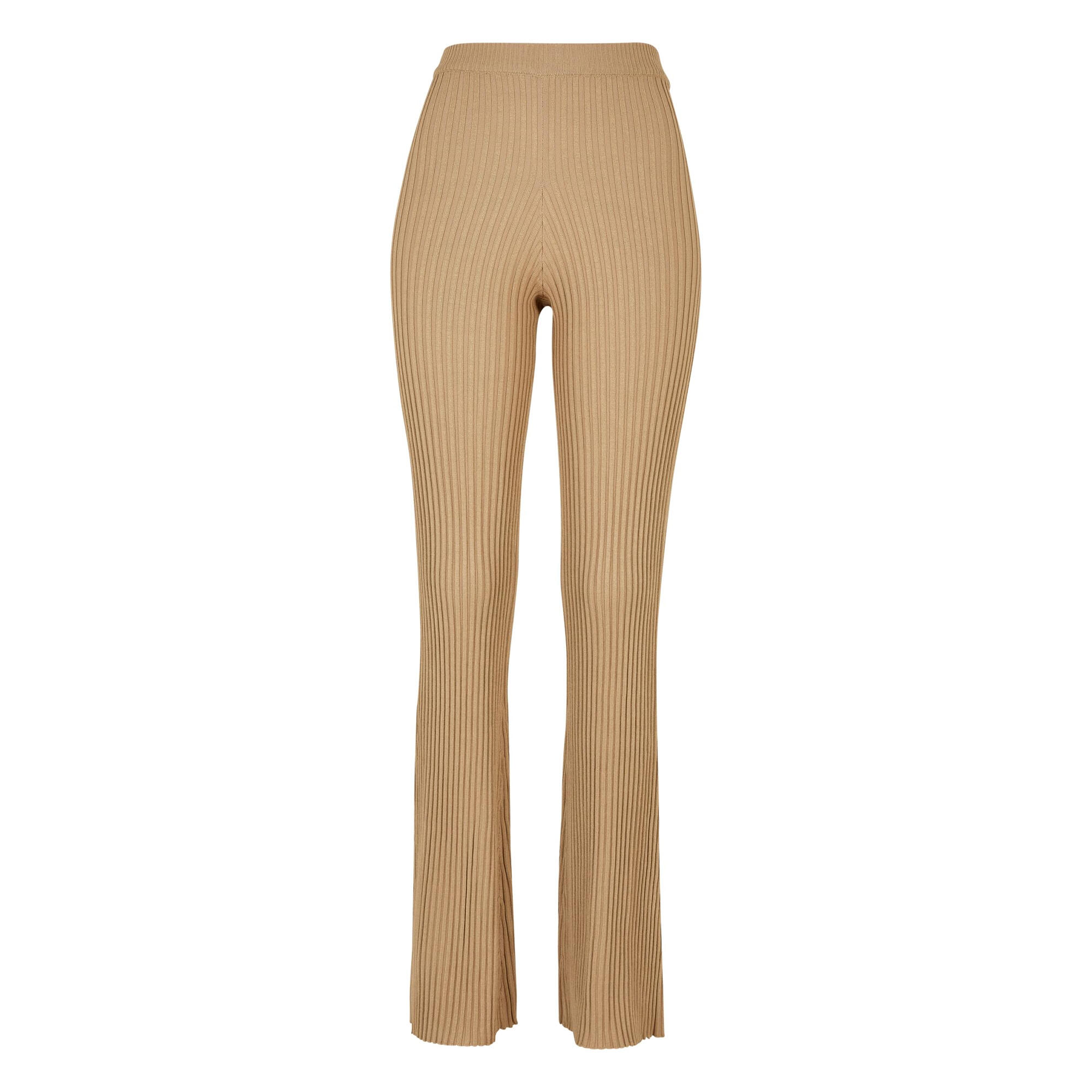 Legginsy Damskie Dzianinowa Prążkowana Szeroka