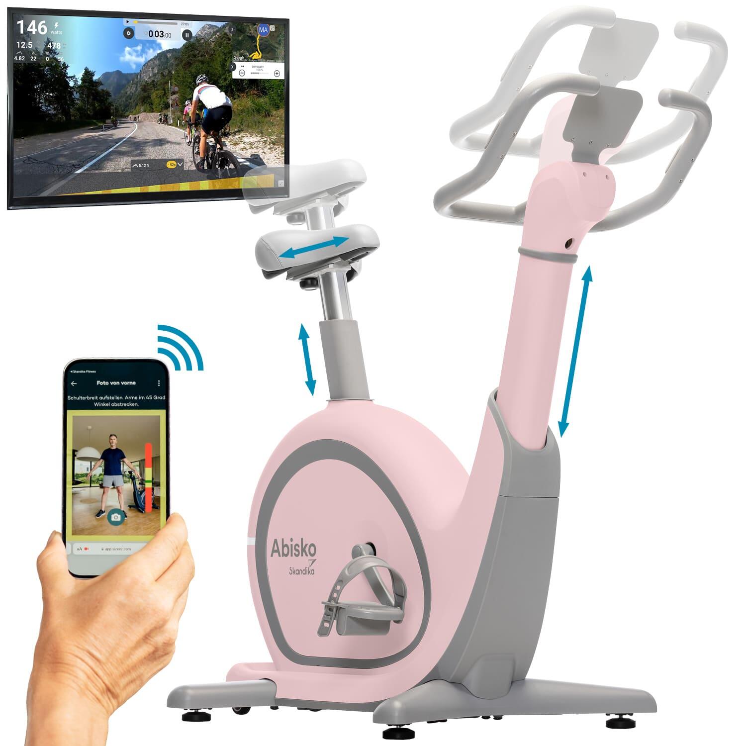 Rower stacjonarny magnetyczny Abisko, pamieć pozycji, EMS, pas do pomiaru tętna