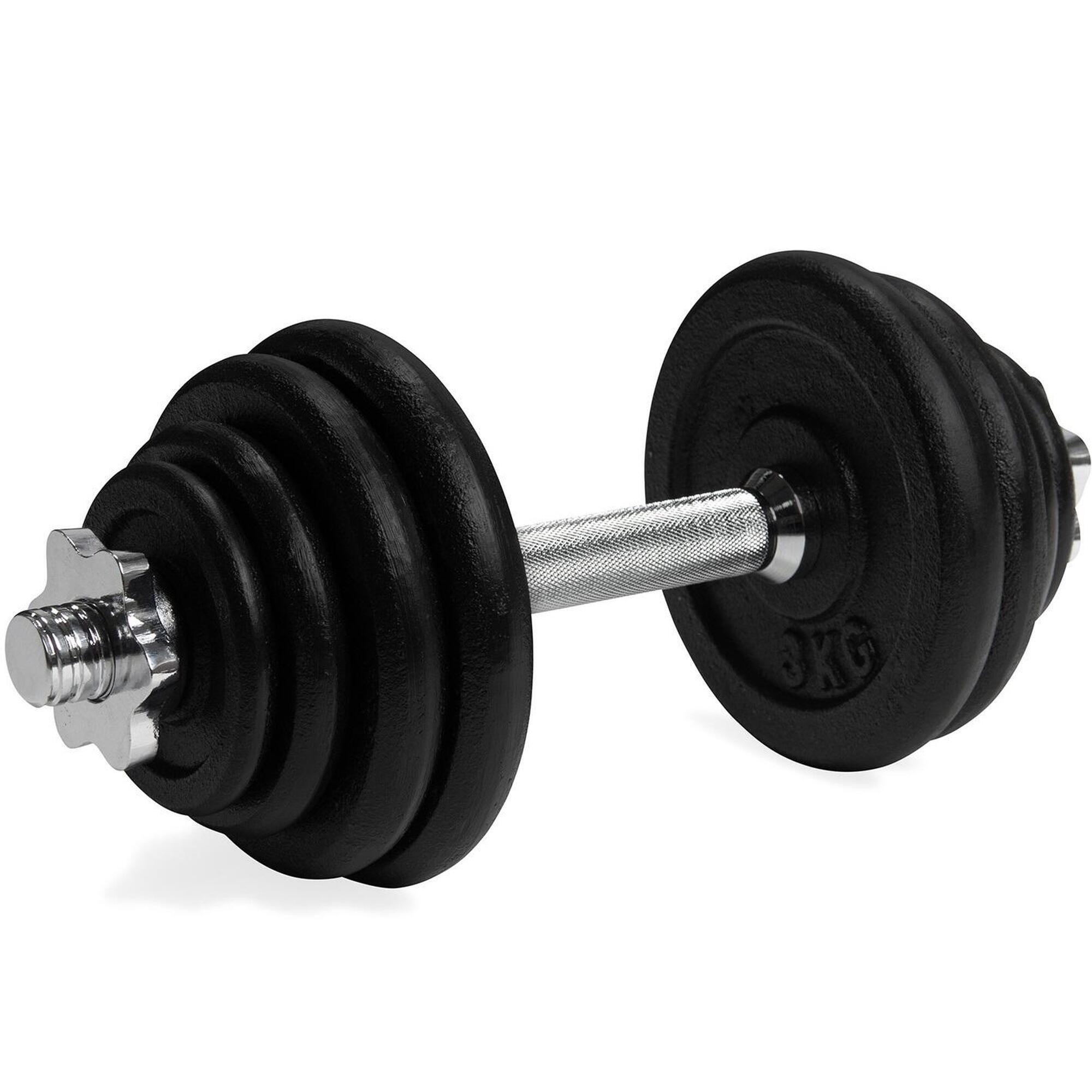 Regulowany zestaw hantli Pro - Żeliwo - 1 x 15 kg