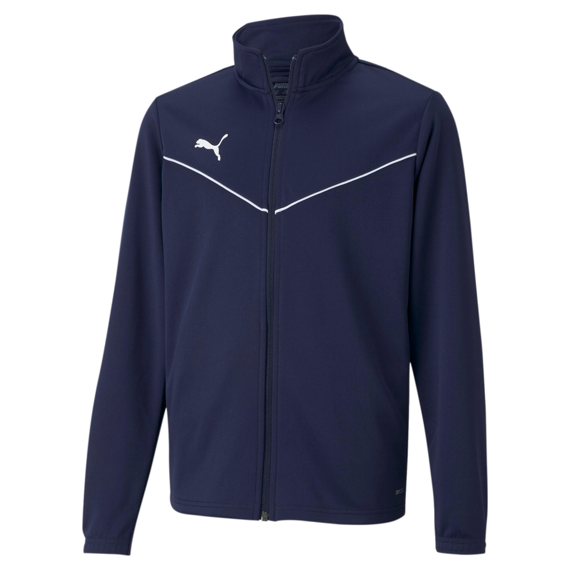 Bluza dla dzieci Puma teamRISE Training Poly Jacket Jr granatowa