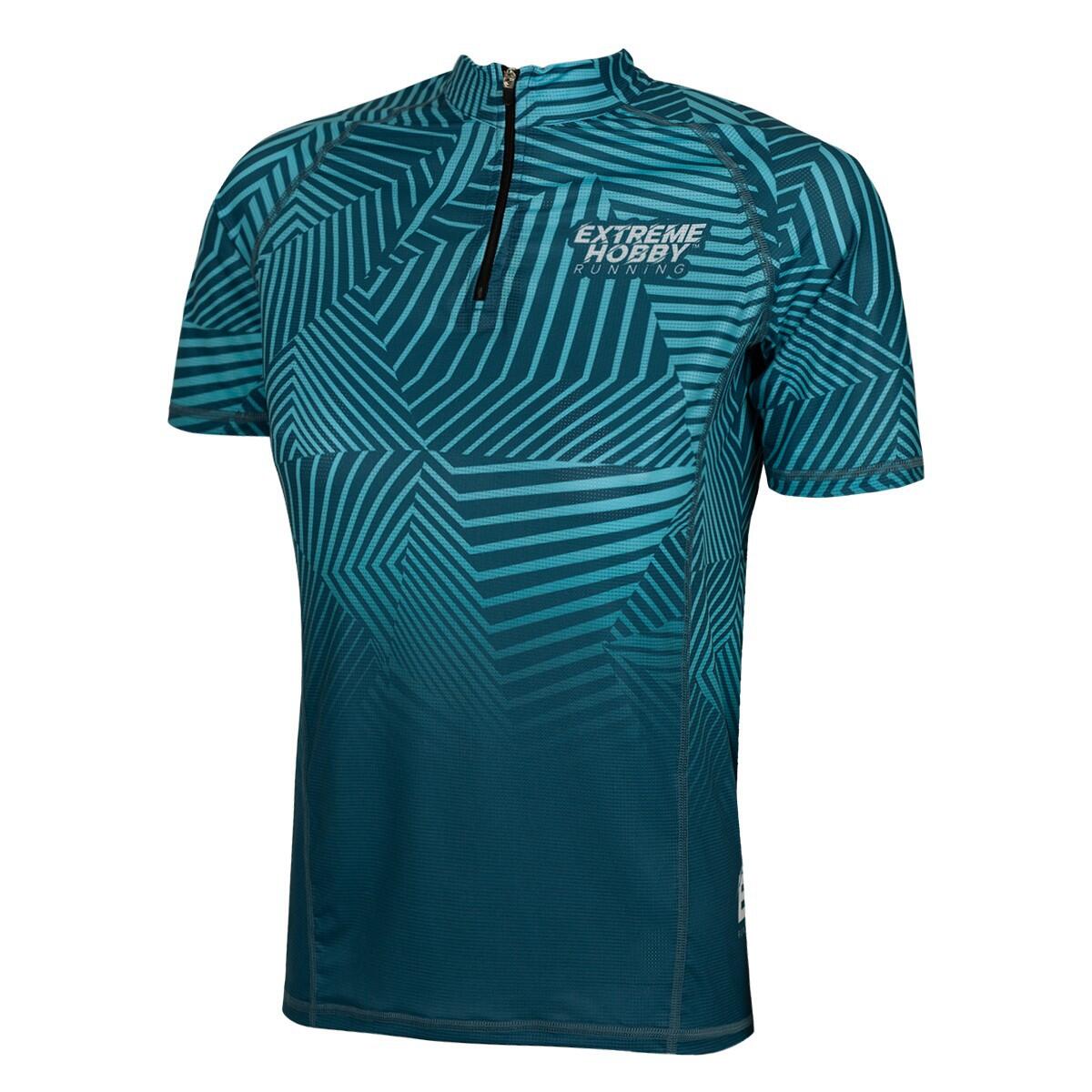 Koszulka biegowa damska z zamkiem i krótkim rękawem EXTREME HOBBY CALEIDOSCOPE
