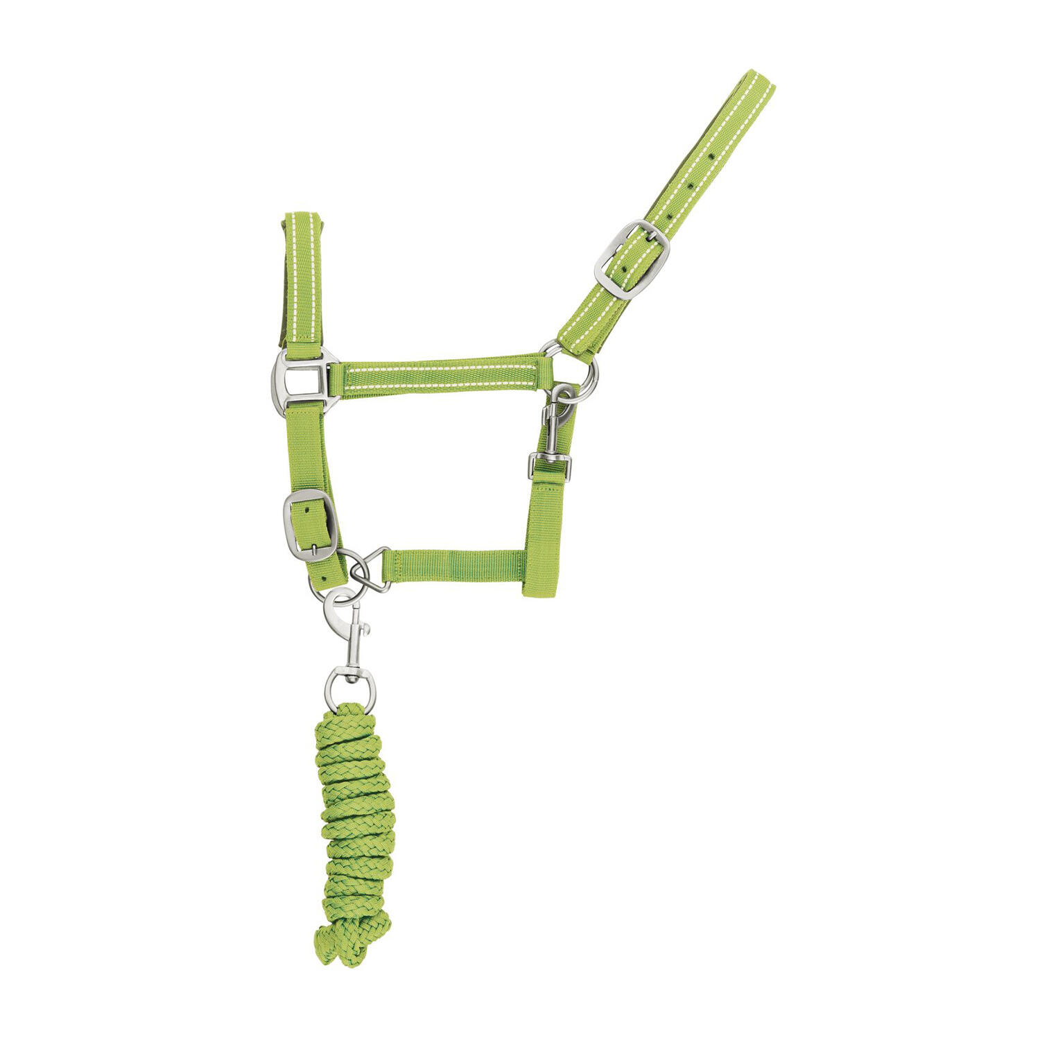 Zestaw kantar i lonża dla konia nylon refleksyjny Supreme