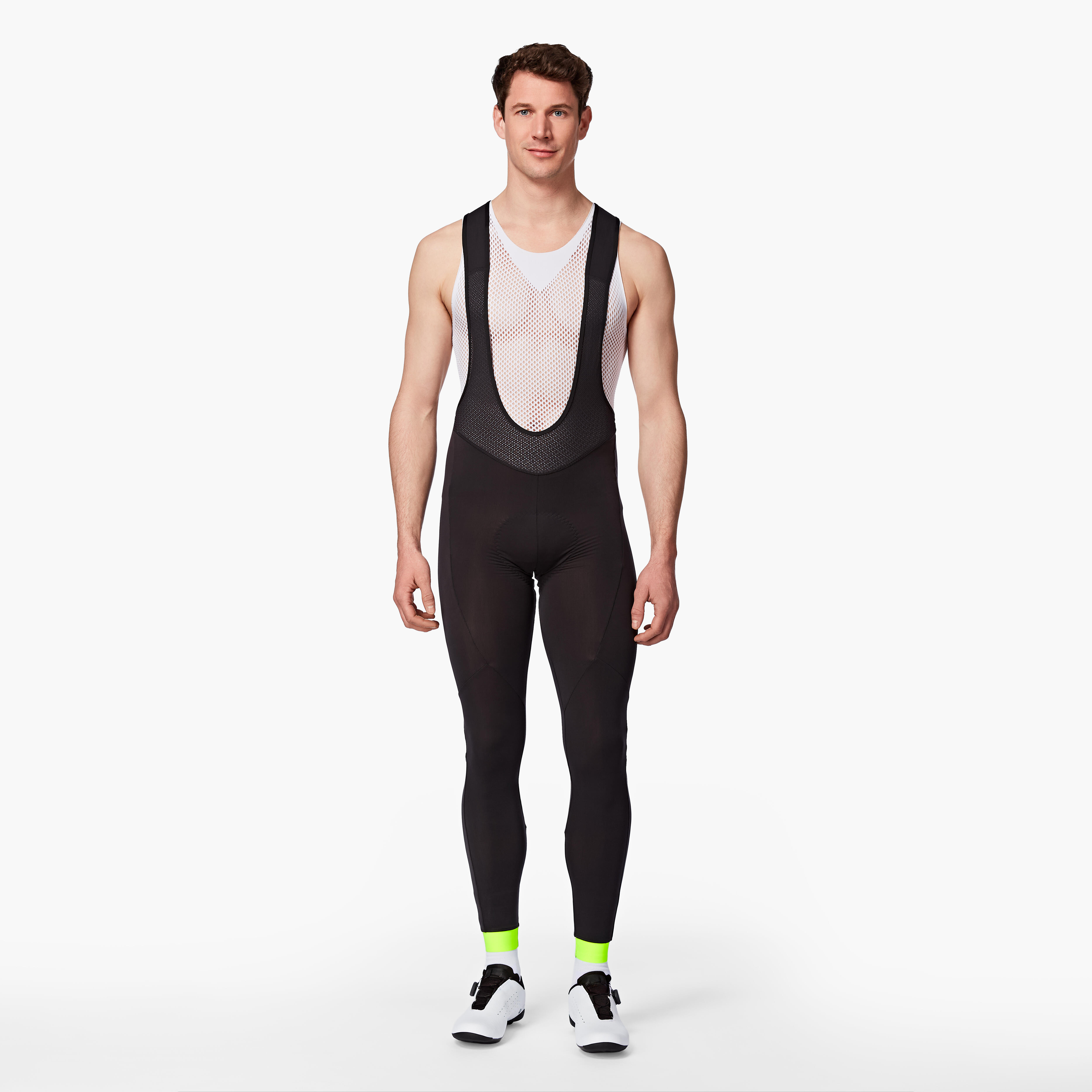 Spodnie rowerowe Btwin Discover zimowe na szelkach