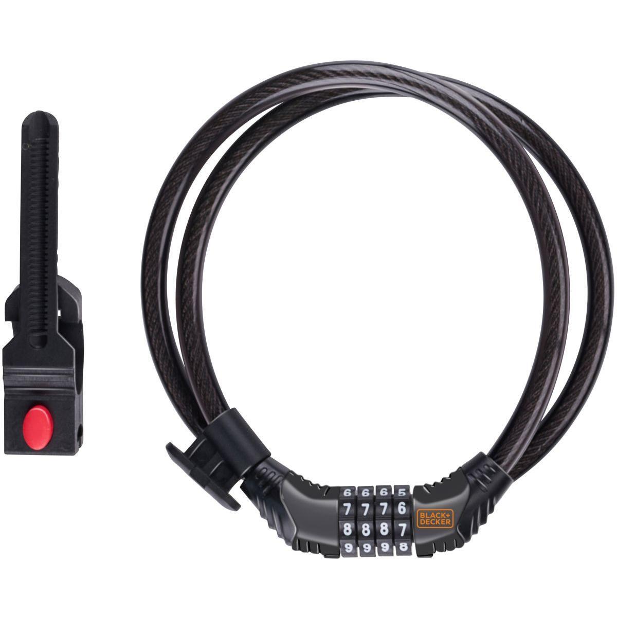 Zapięcie rowerowe Black + Decker na szyfr 10x1800mm