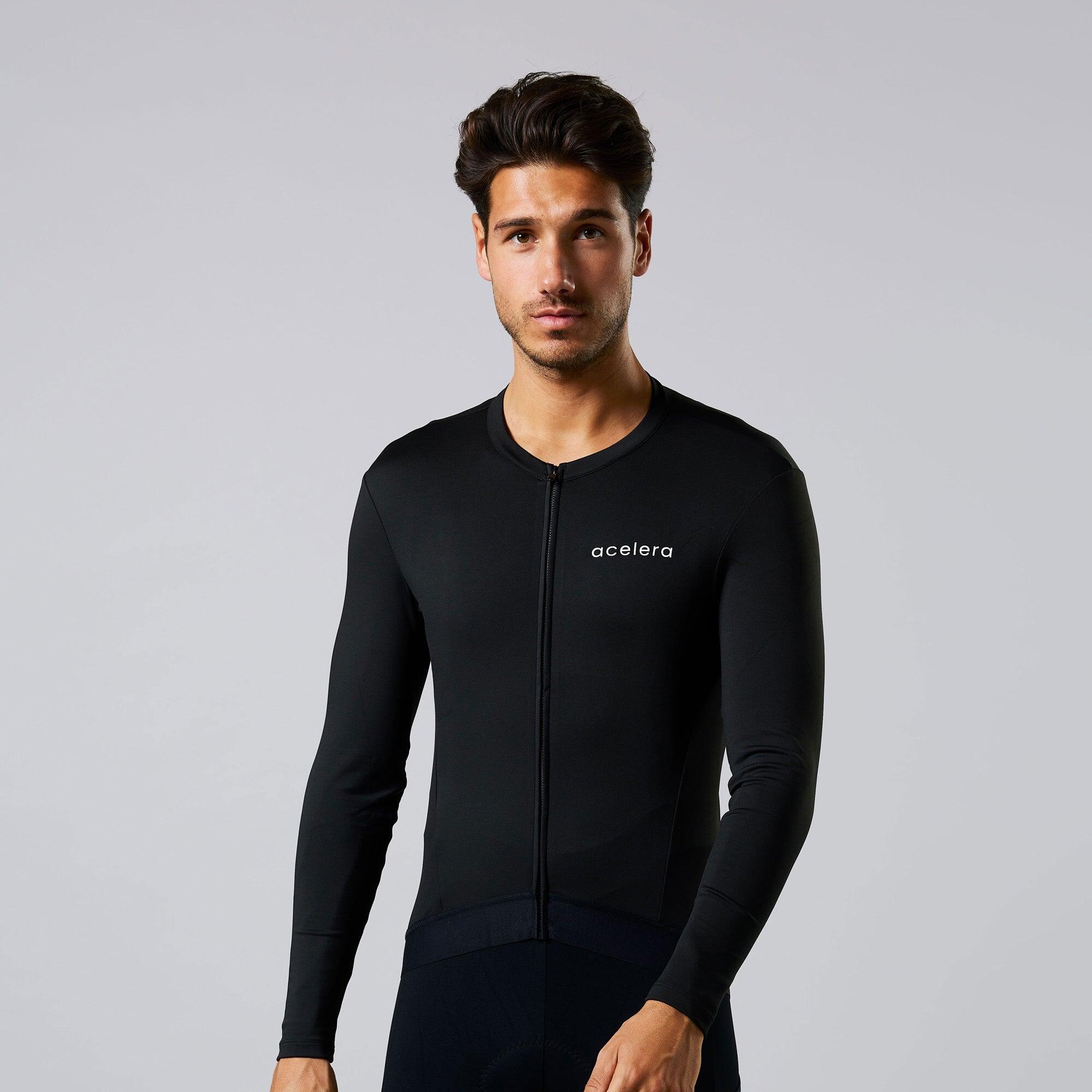 Męska koszulka kolarska Thermo Fleece z długim rękawem