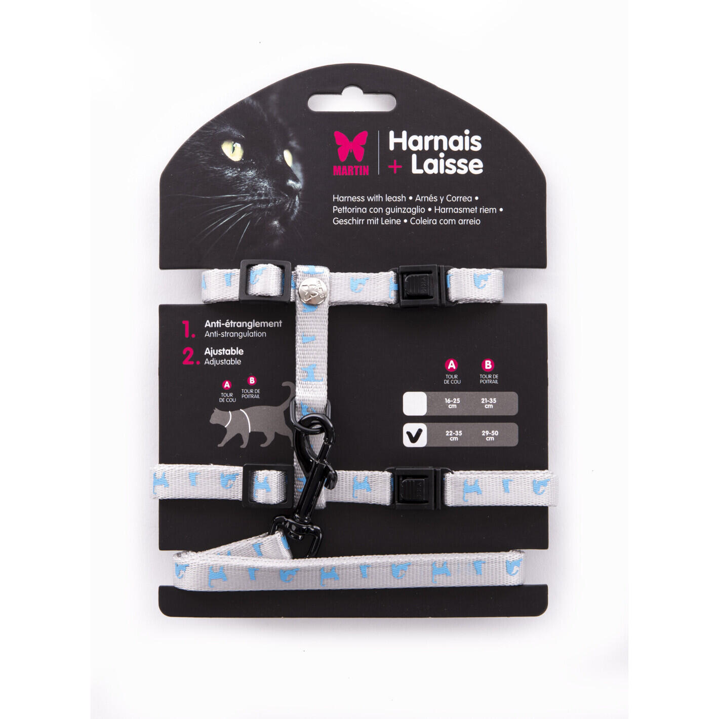 Zestaw uprzęży i smyczy dla kota Martin Sellier
