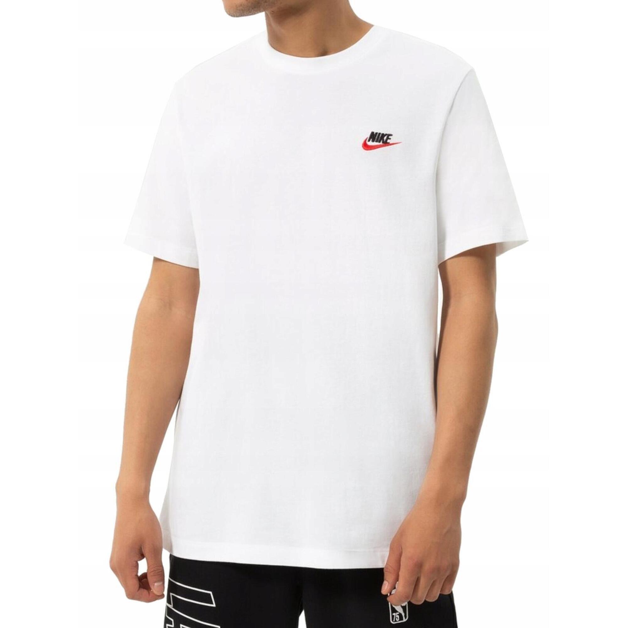 KOSZULKA męska NIKE AR4997-100 bawełniana biała sportowa t-shirt basic XL