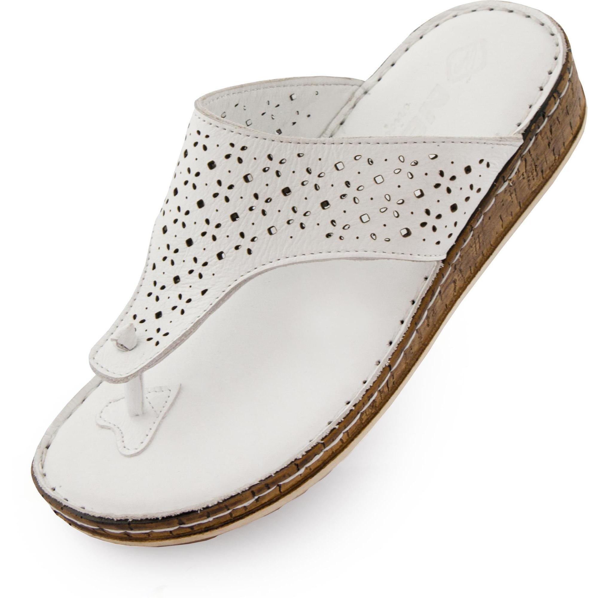 Eleganckie skórzane klapki Nell dla kobiet - Rozmiar 40