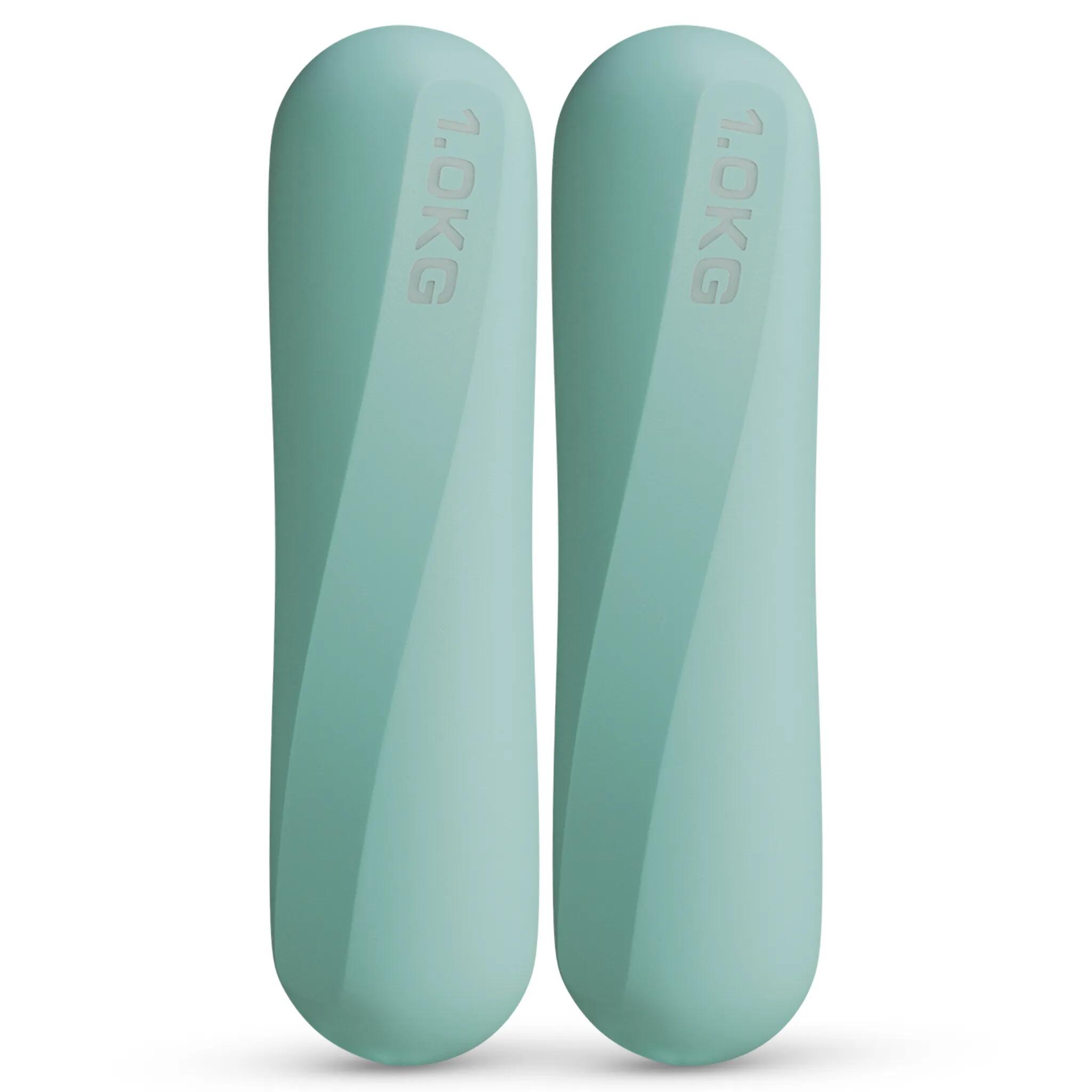 Hantle Pilates 1 kg z silikonu - zestaw 2 szt. do Pilates i jogi