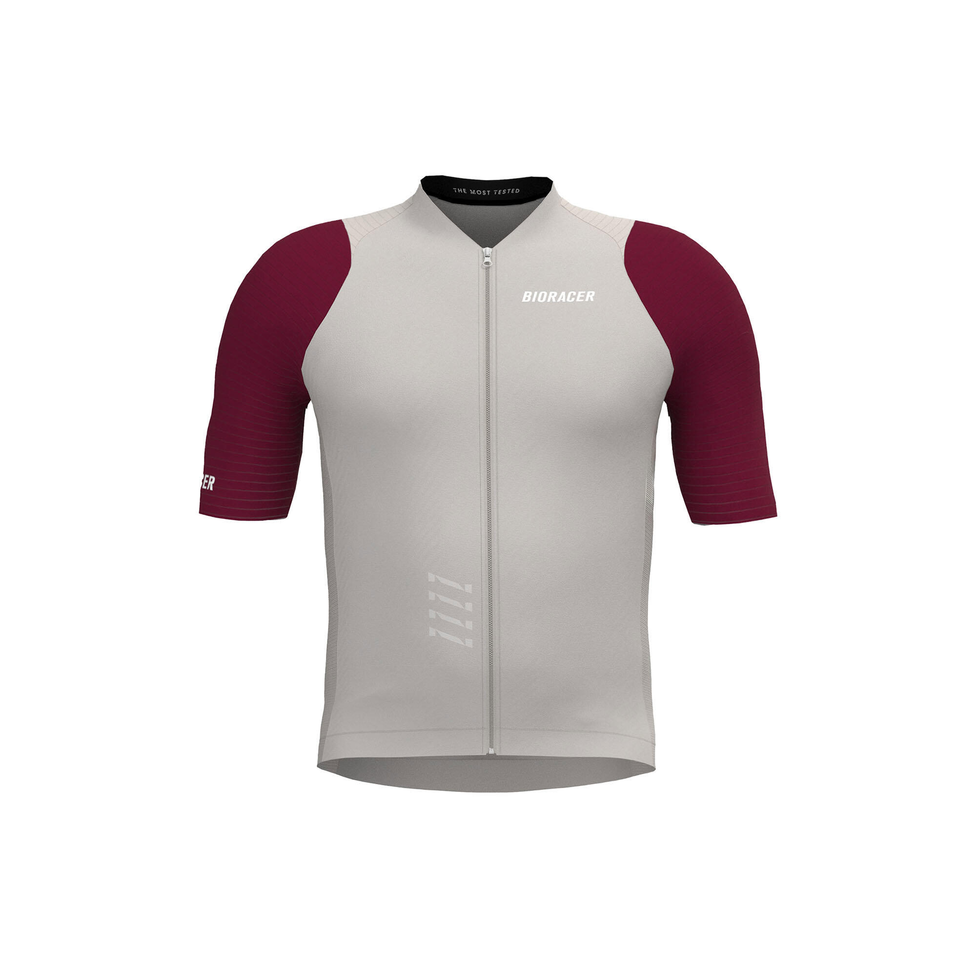 Cycling Jersey Short Sleeve Kids - Icon Warm Grey/Bordeaux