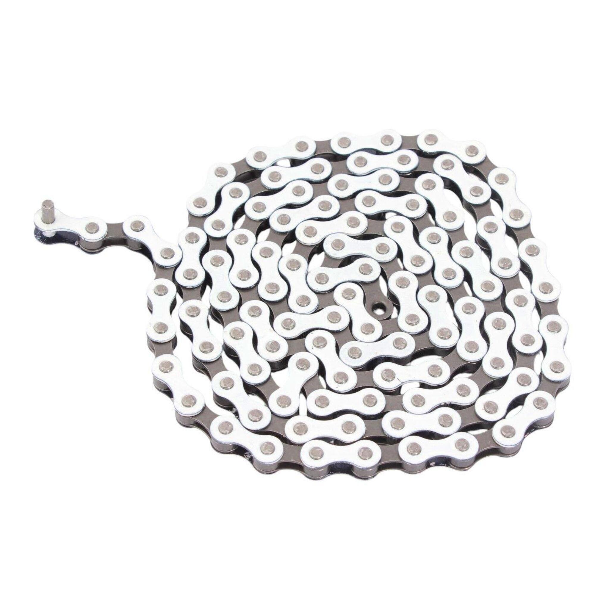 BMX CHAINE BLANC 1/2 "x1/8" ACIER KHEBIKES