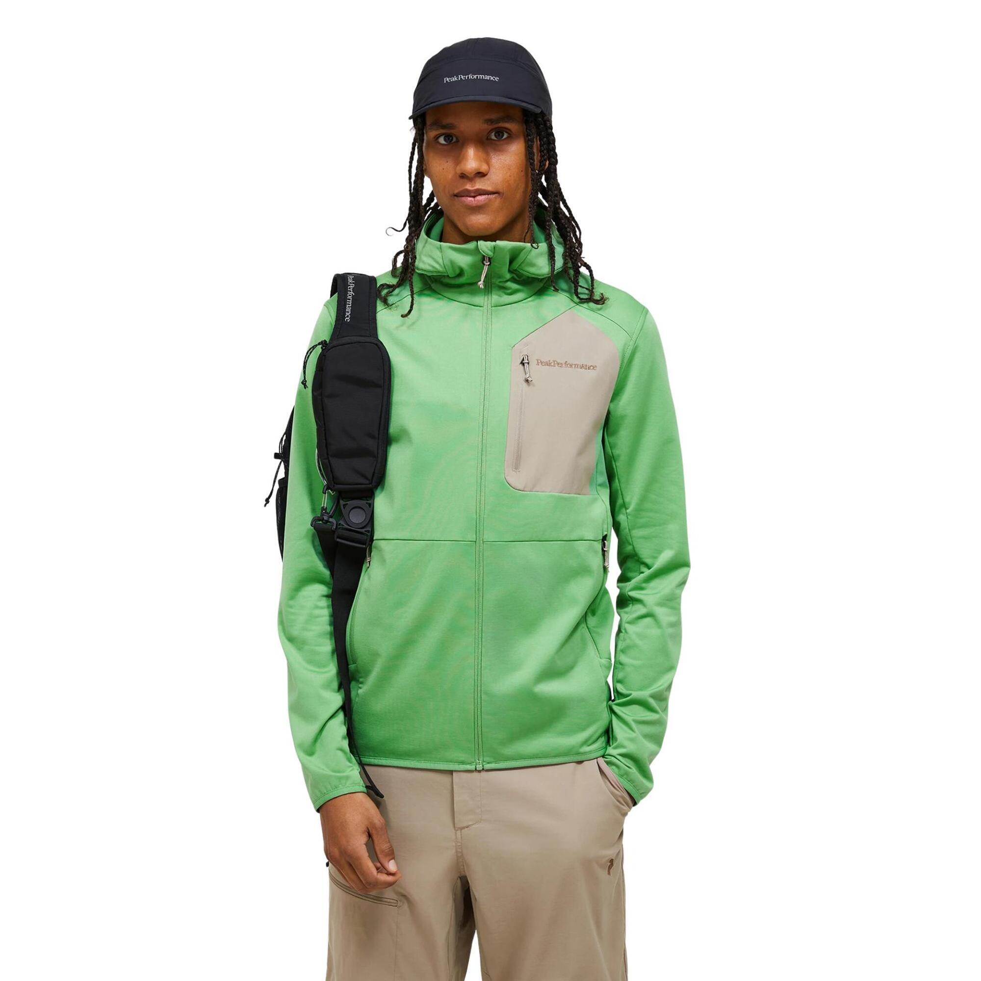 Bluza Peak Performance męska Utility Light Zip Hood zielona - M
