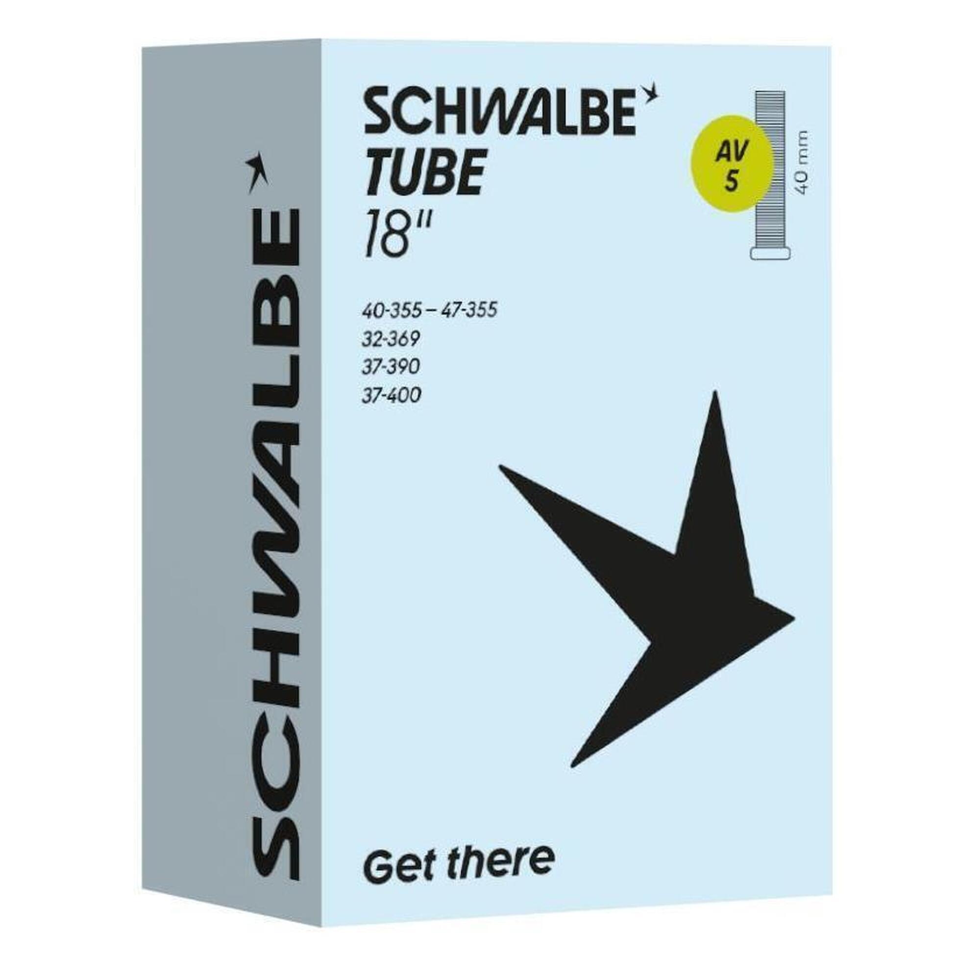 Dętka Schwalbe AV5 18 cali 32/47-355/400 zawór Schrader 40 mm