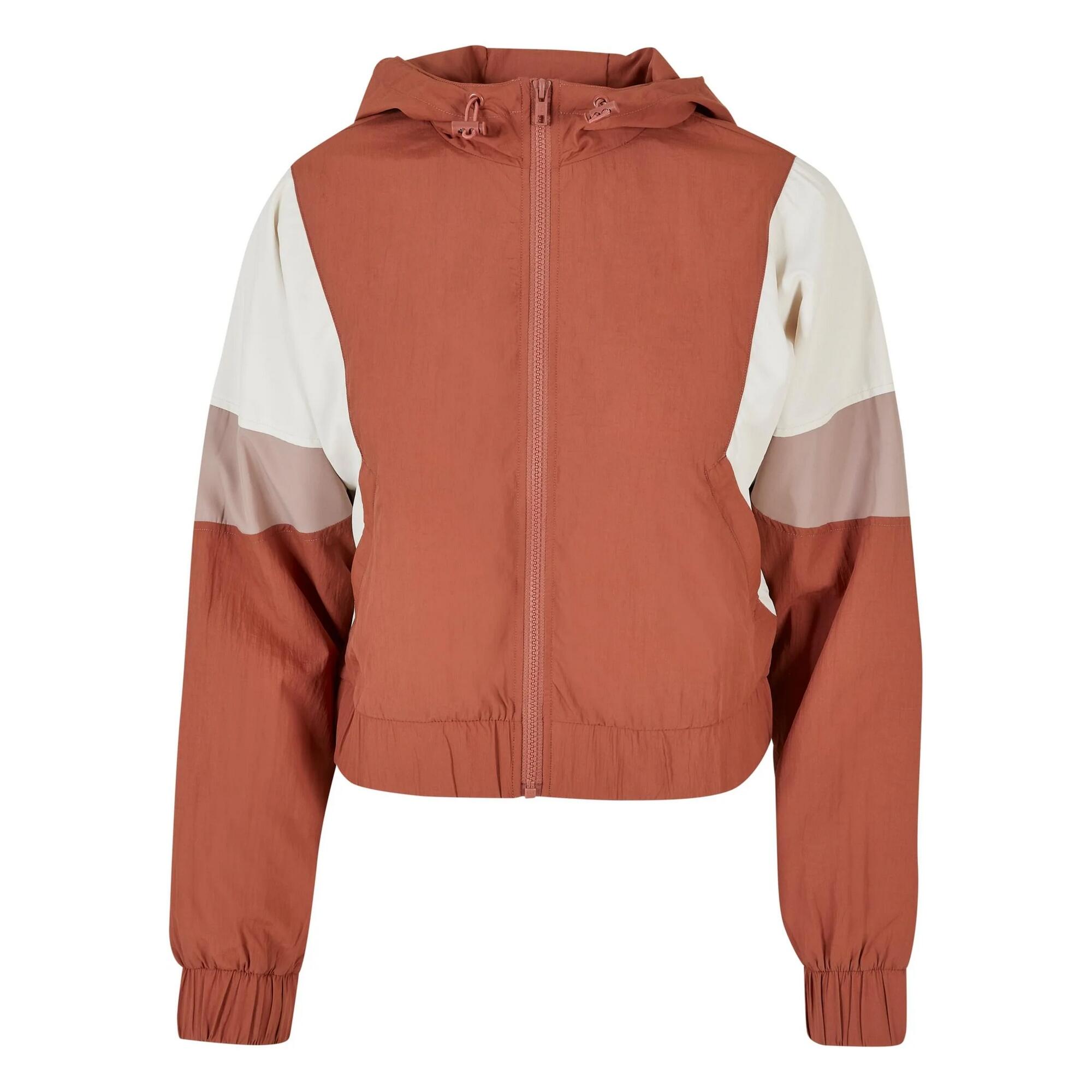 Krótka Kurtka Damska 3 Tone Crinkle