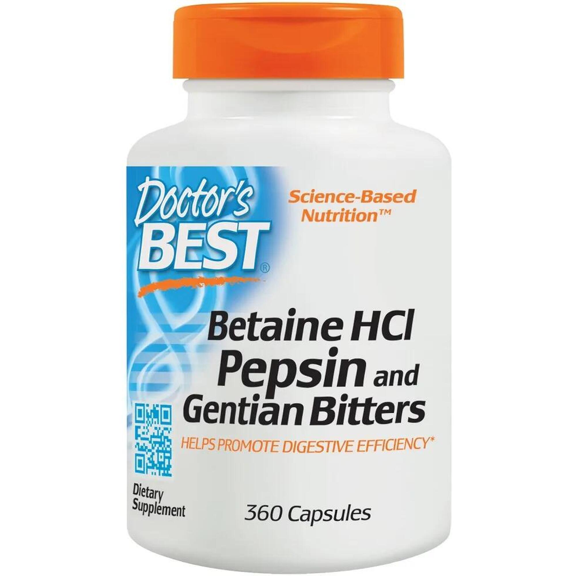 Betaina HCL + Pepsyna Doctor's Best 360 kapsułek