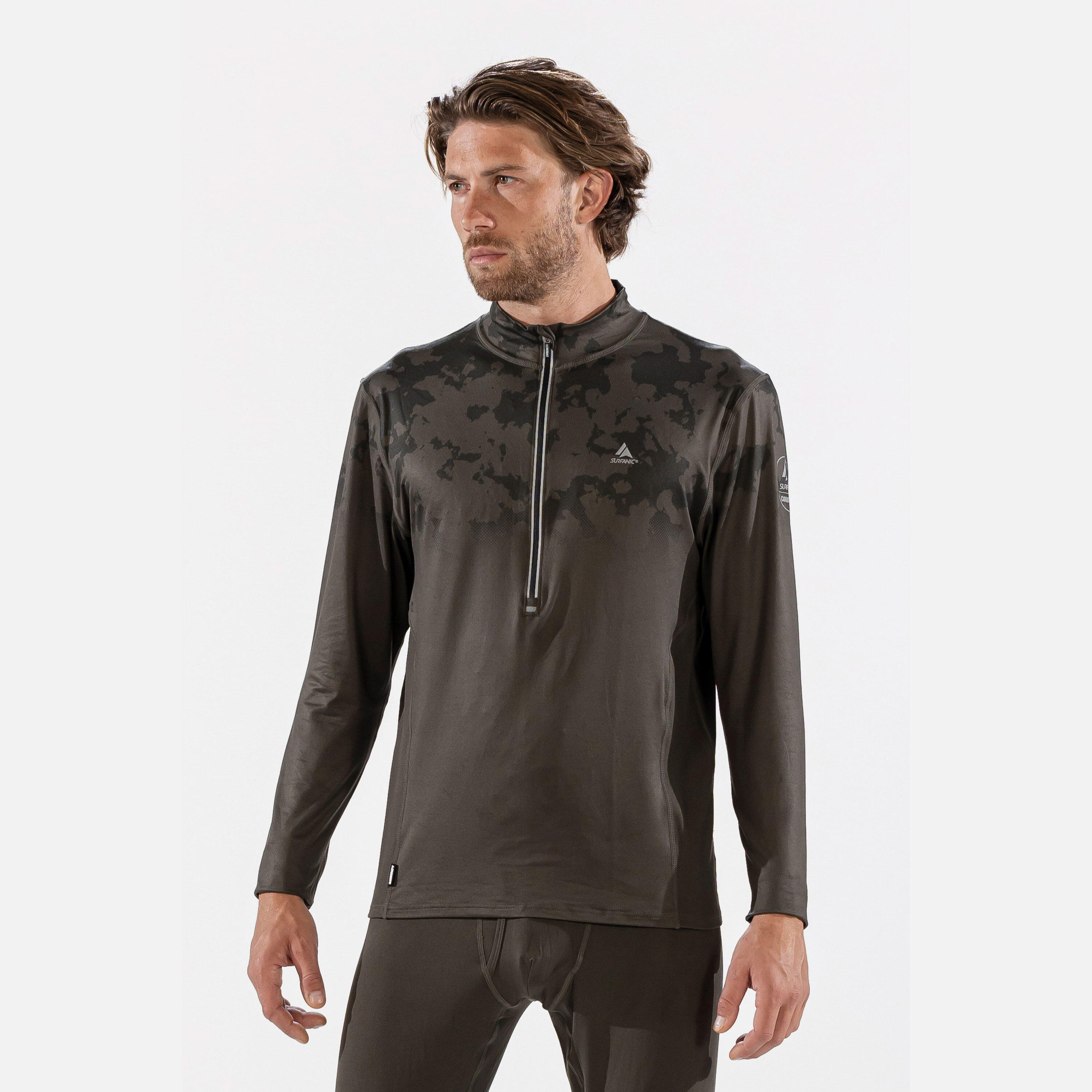 Surfanic Męska Bluza Termoaktywna Carbon Dri Koszulka z Zamkiem SWU1604-430