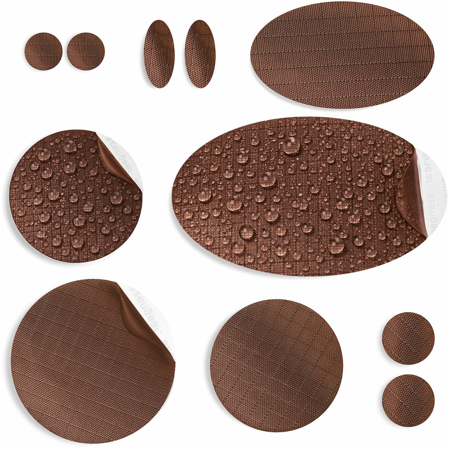 Łatki naprawcze do kurtek puchowych, wodoodporne do naprawy dziur (brązowe)