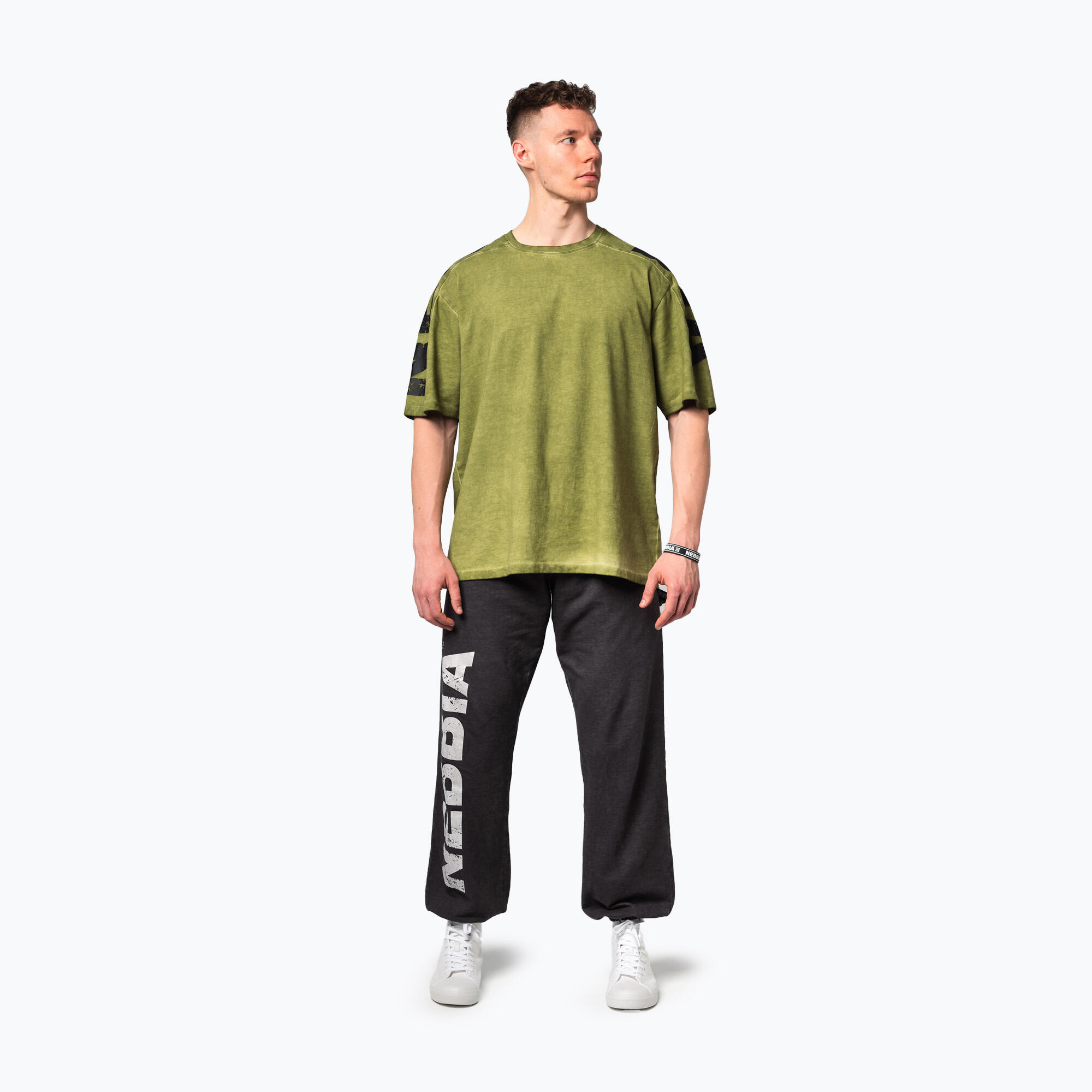 Koszulka treningowa męska NEBBIA Washed-Off Lifting Club