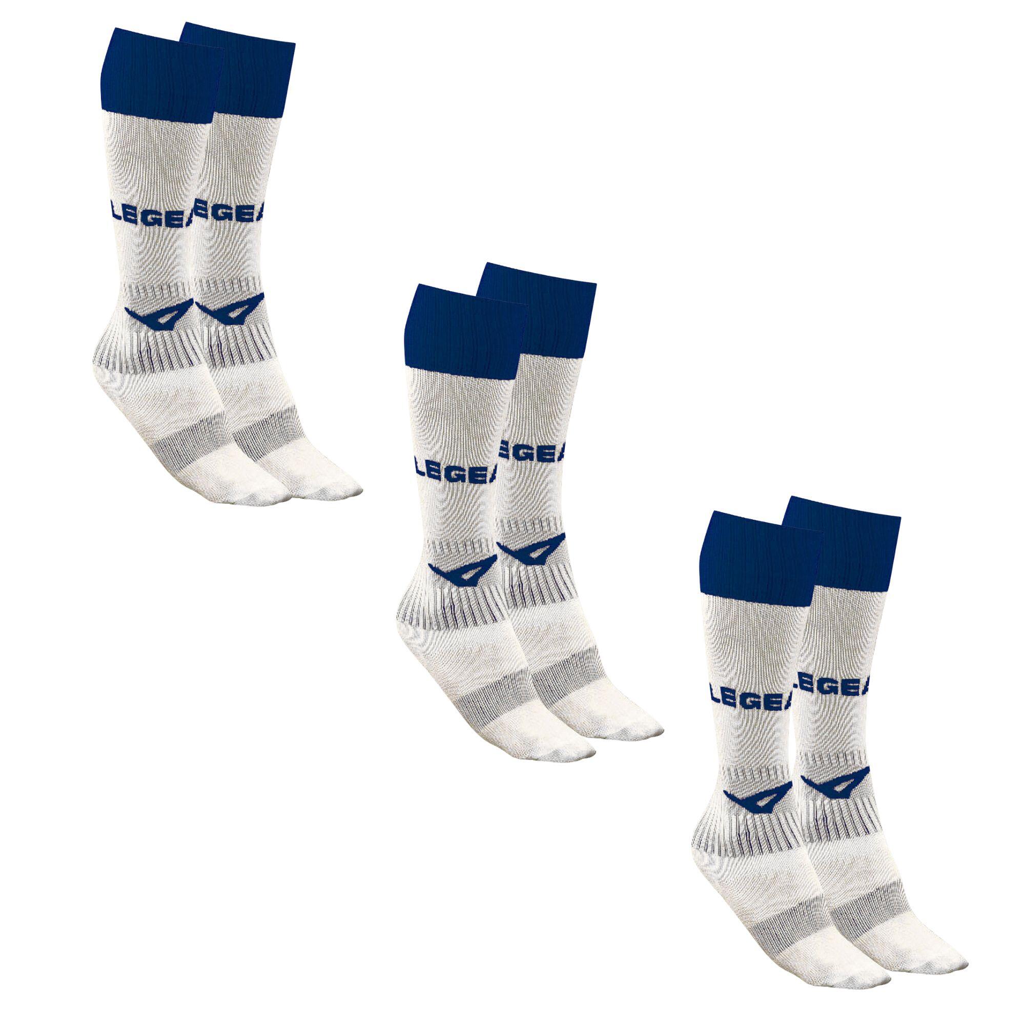 Skarpety PIŁKARSKIE Ciclone biało-błękitne 3 pary