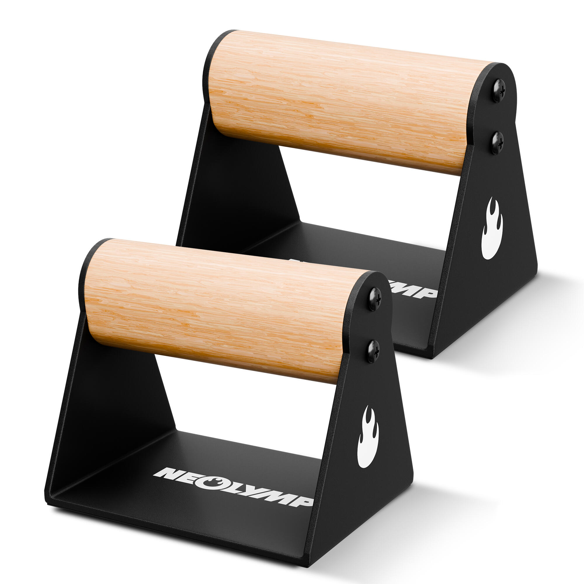 Zestaw 2 drewnianych uchwytów do pompek–ochrona nadgarstków, trening kalisteniki