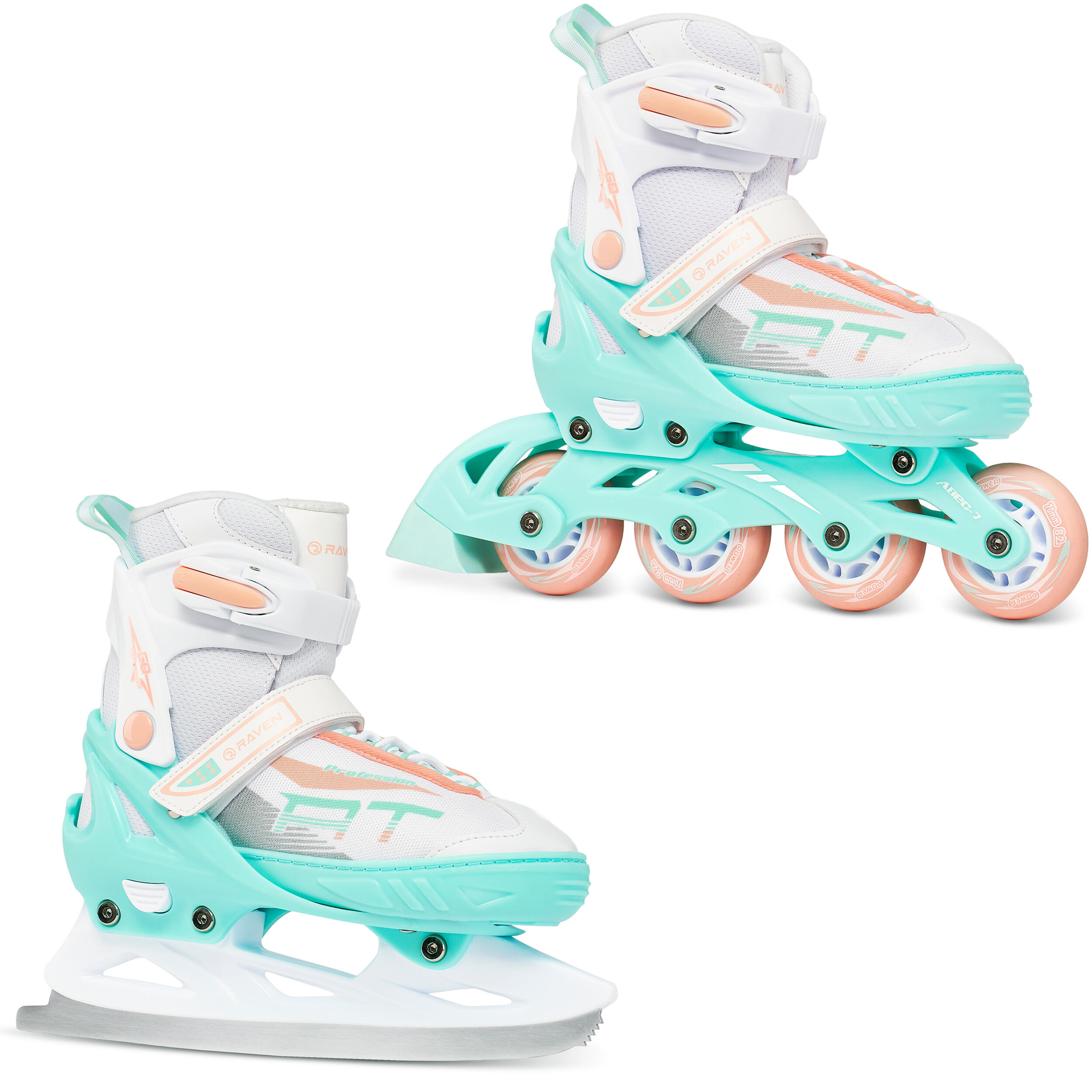 Rolki Łyżwy Figurowe Regulowane 2w1 Raven Profession