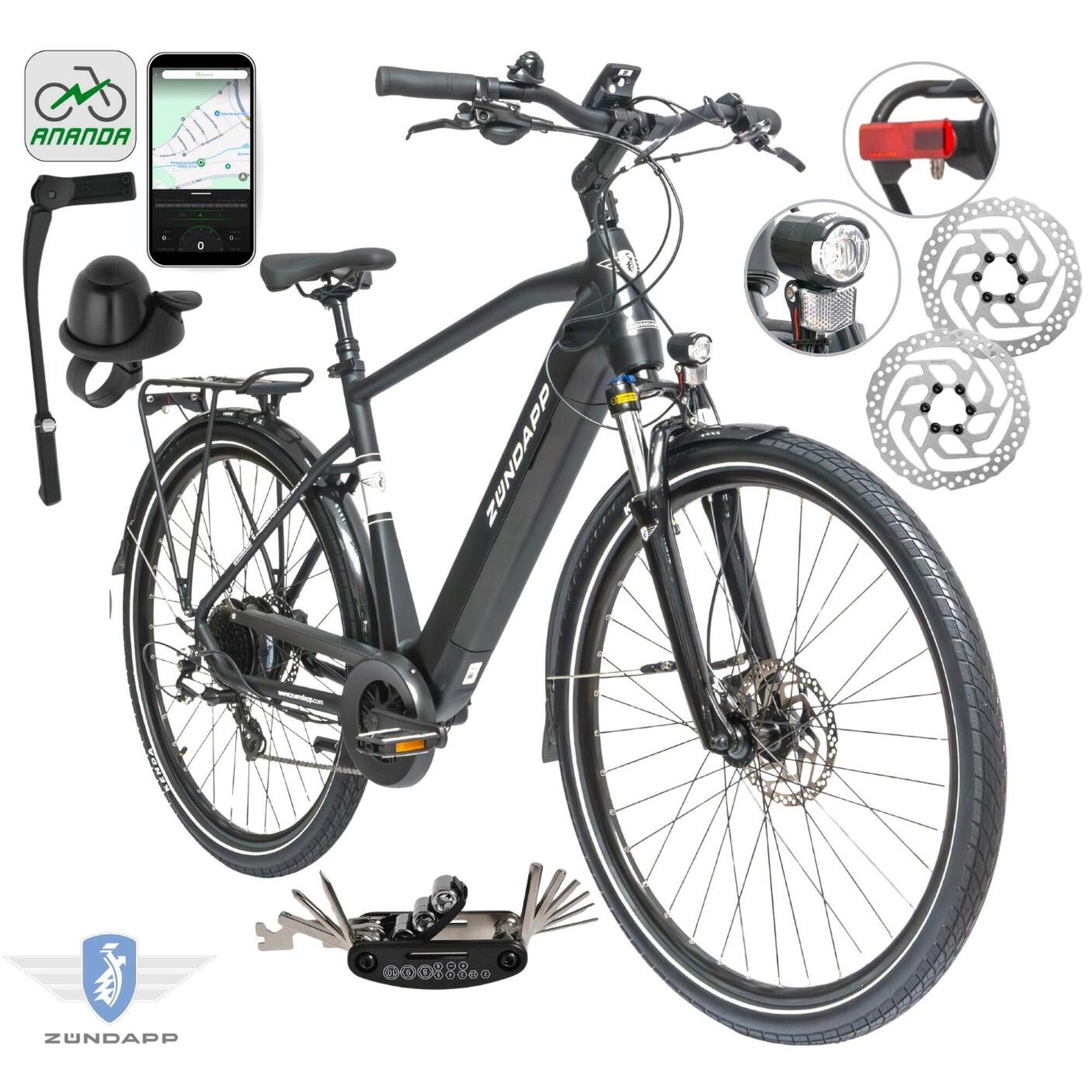 Rower Elektryczny Męski Trekkingowy 28" SHIMANO Hydraulika 2025 Aplikacja