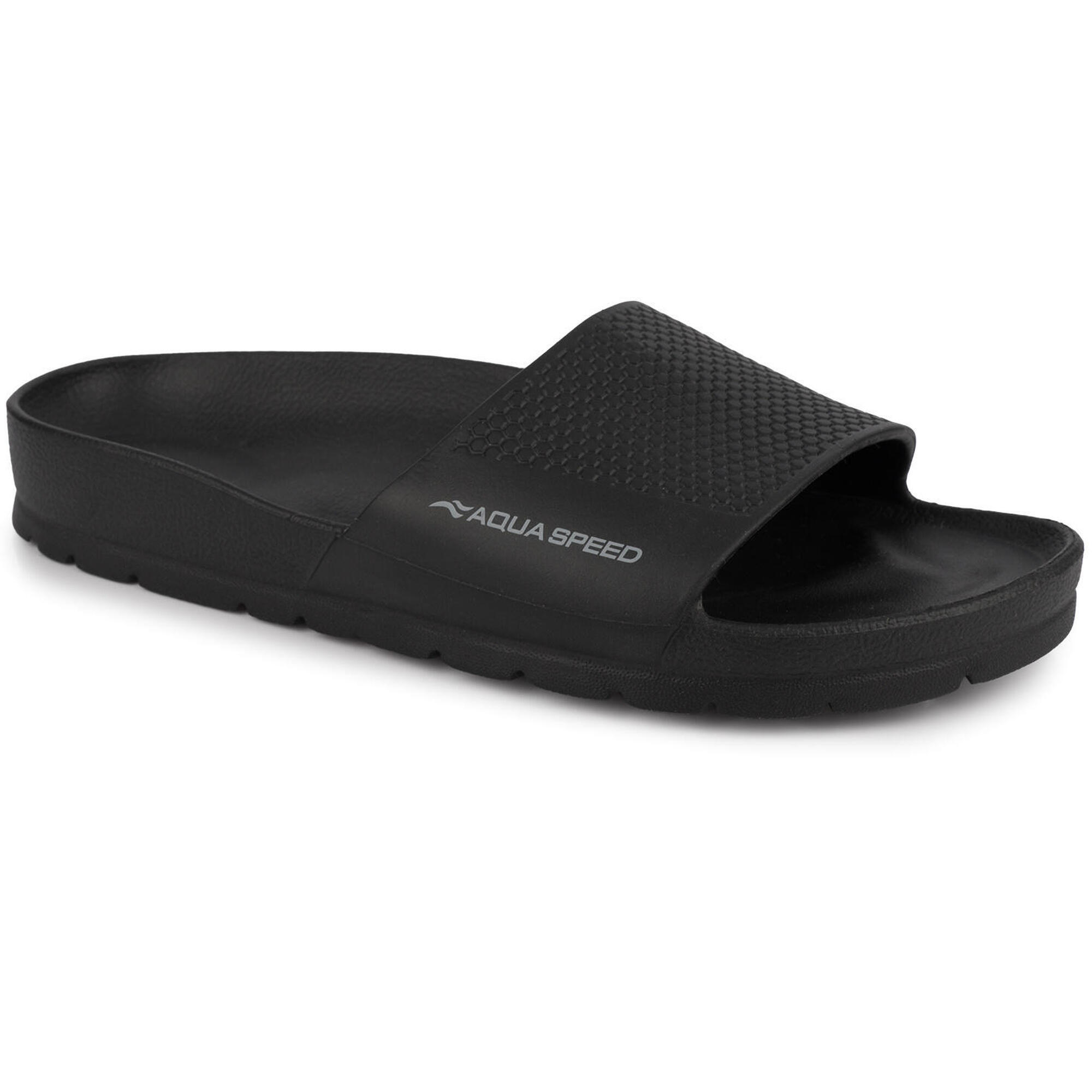 Klapki czarne sportowe na basen plażę AQUA SPEED