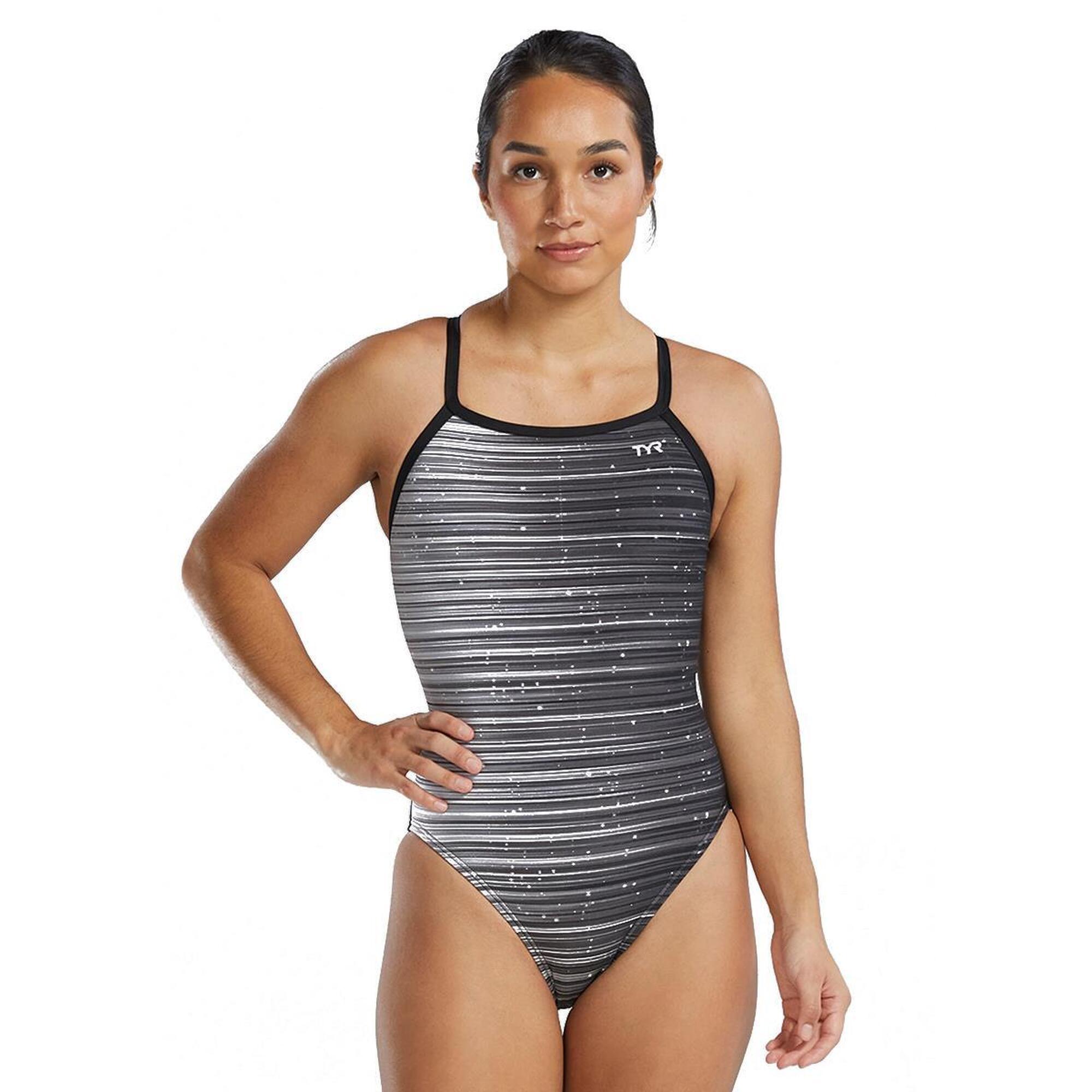 Strój Kąpielowy Tyr Diamondfit Durafast Elite Speedwarp – Tytanowy – Rozmiar 32