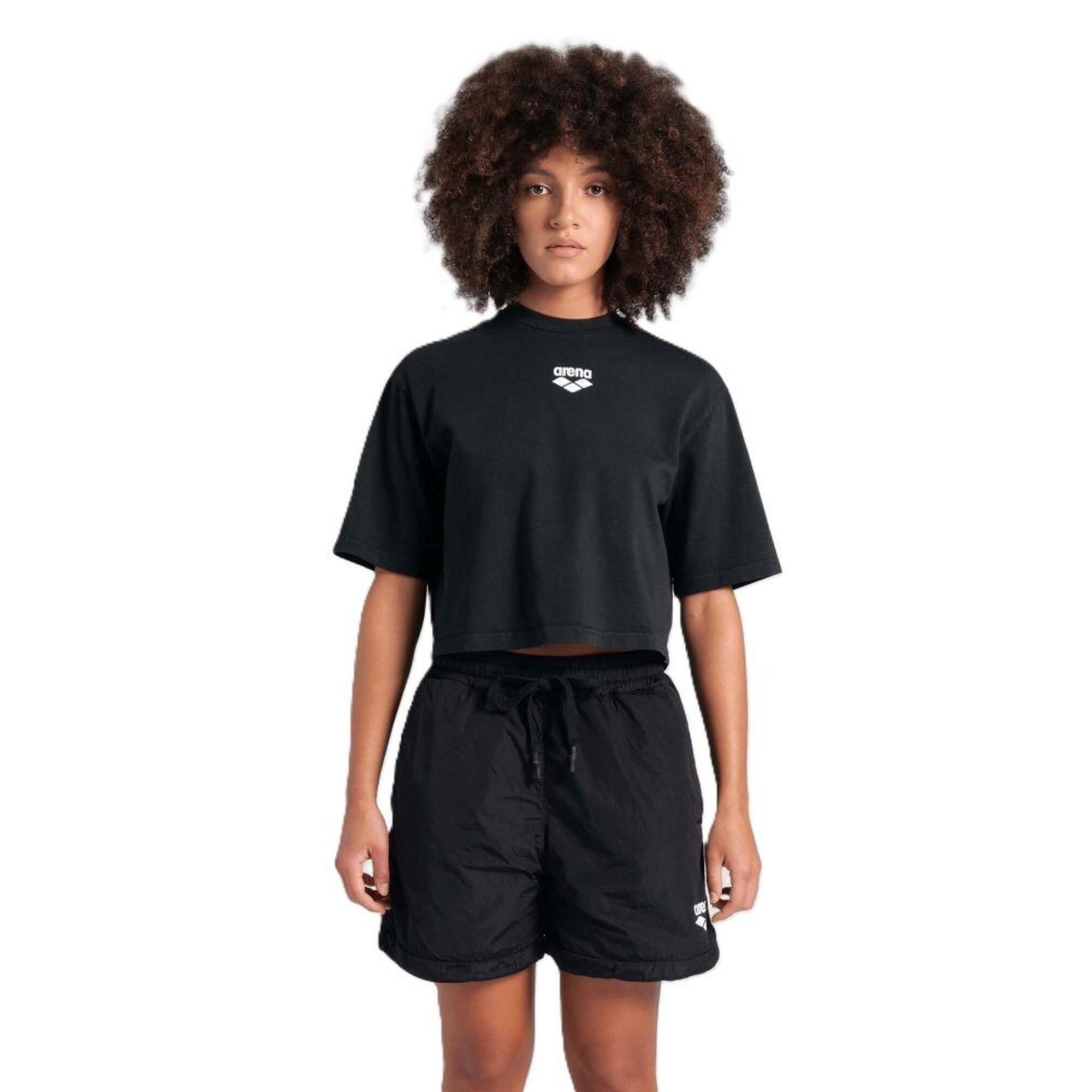 Koszulka T-shirt damski top bawełniany sportowy na trening Arena Crop