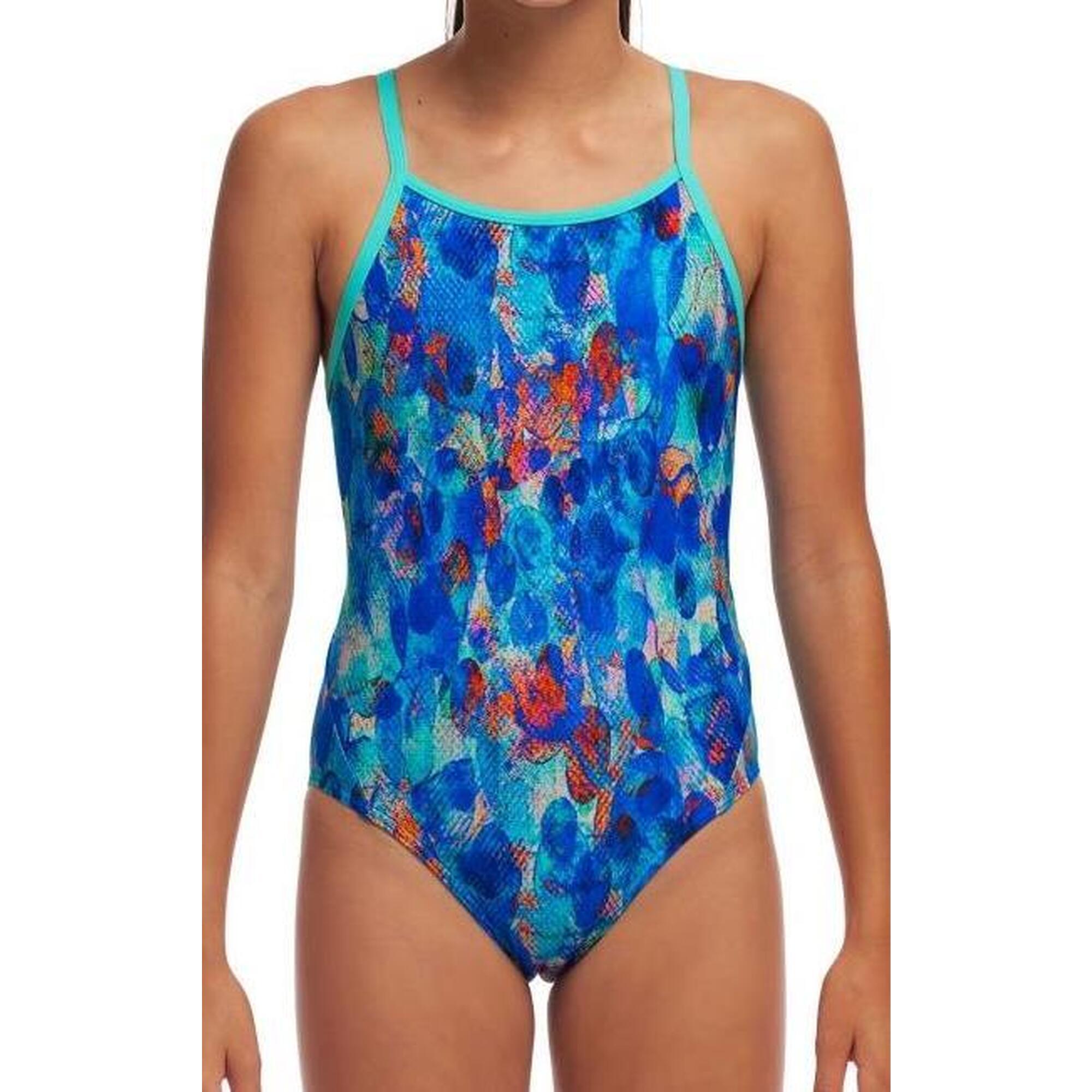 Strój kąpielowy jednoczęściowy FUNKITA Paint Press - dziewczęcy