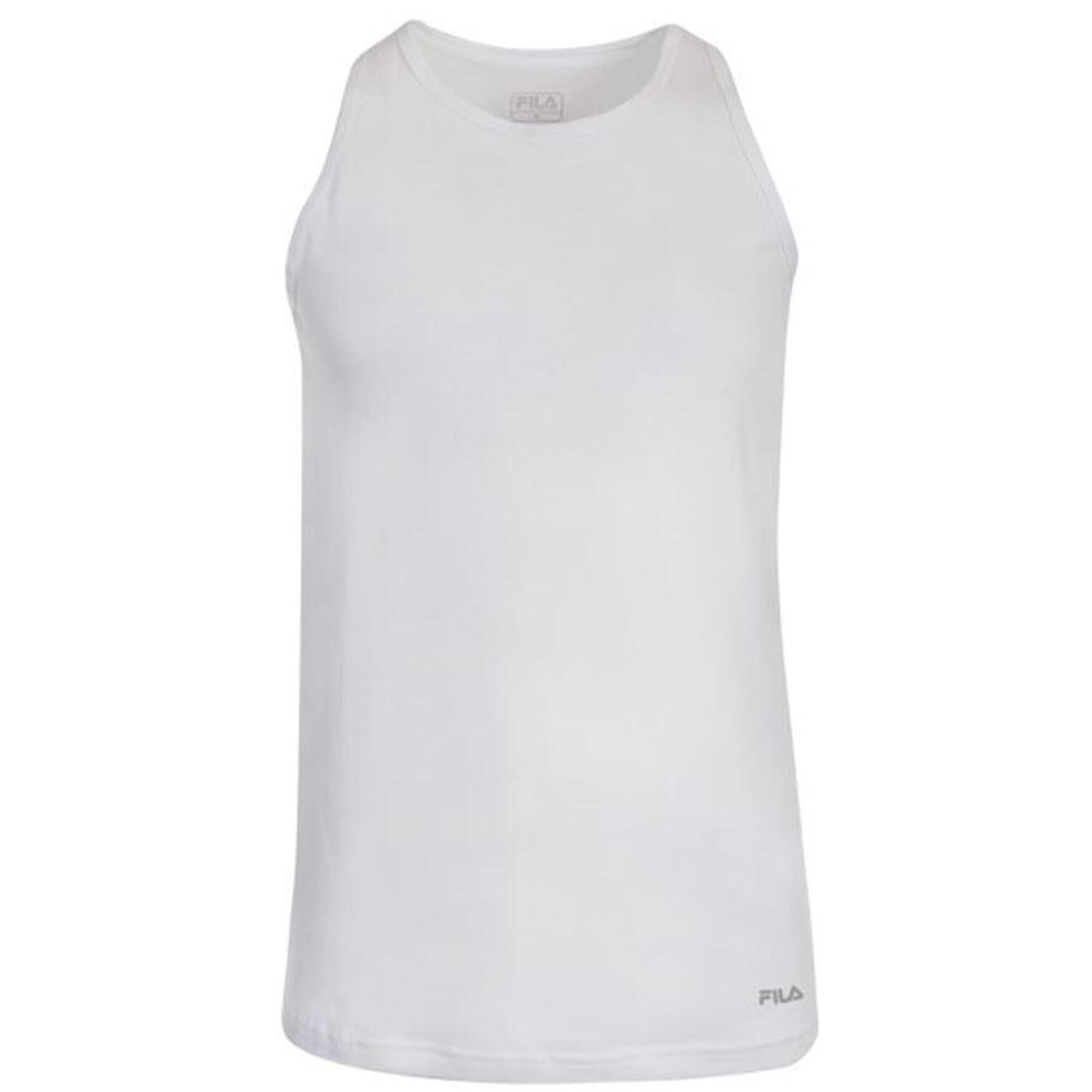 Męski tank top Fila Biały XL - Oddychająca bawełna