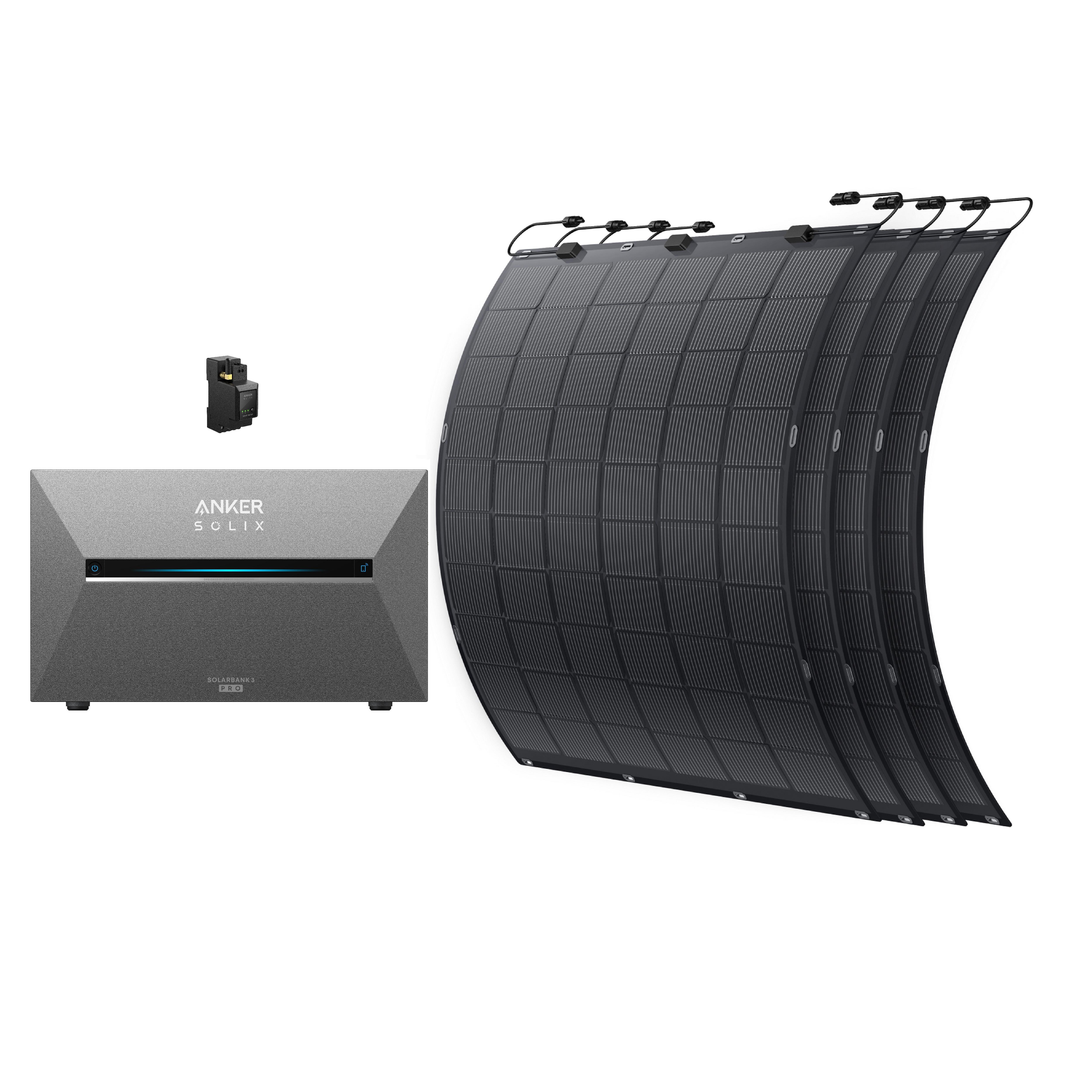 Zestaw fotowoltaika balkonowa Anker SOLIX Solarbank 3 E2700 Pro+4xFS20+A17X7311