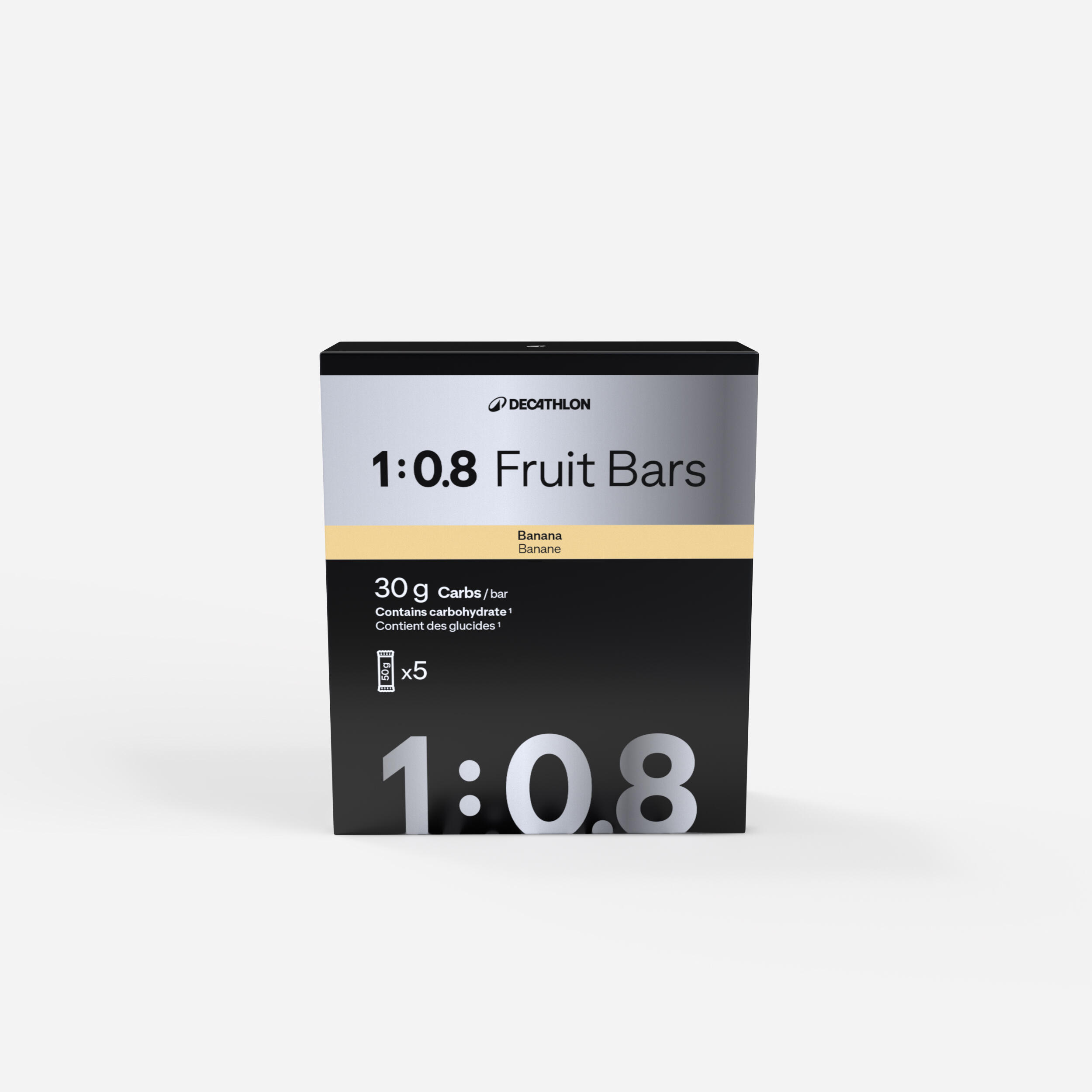 Baton z daktylami i rodzynkami 1:0.8 banan x5, opracowany z Decathlon CMA CGM