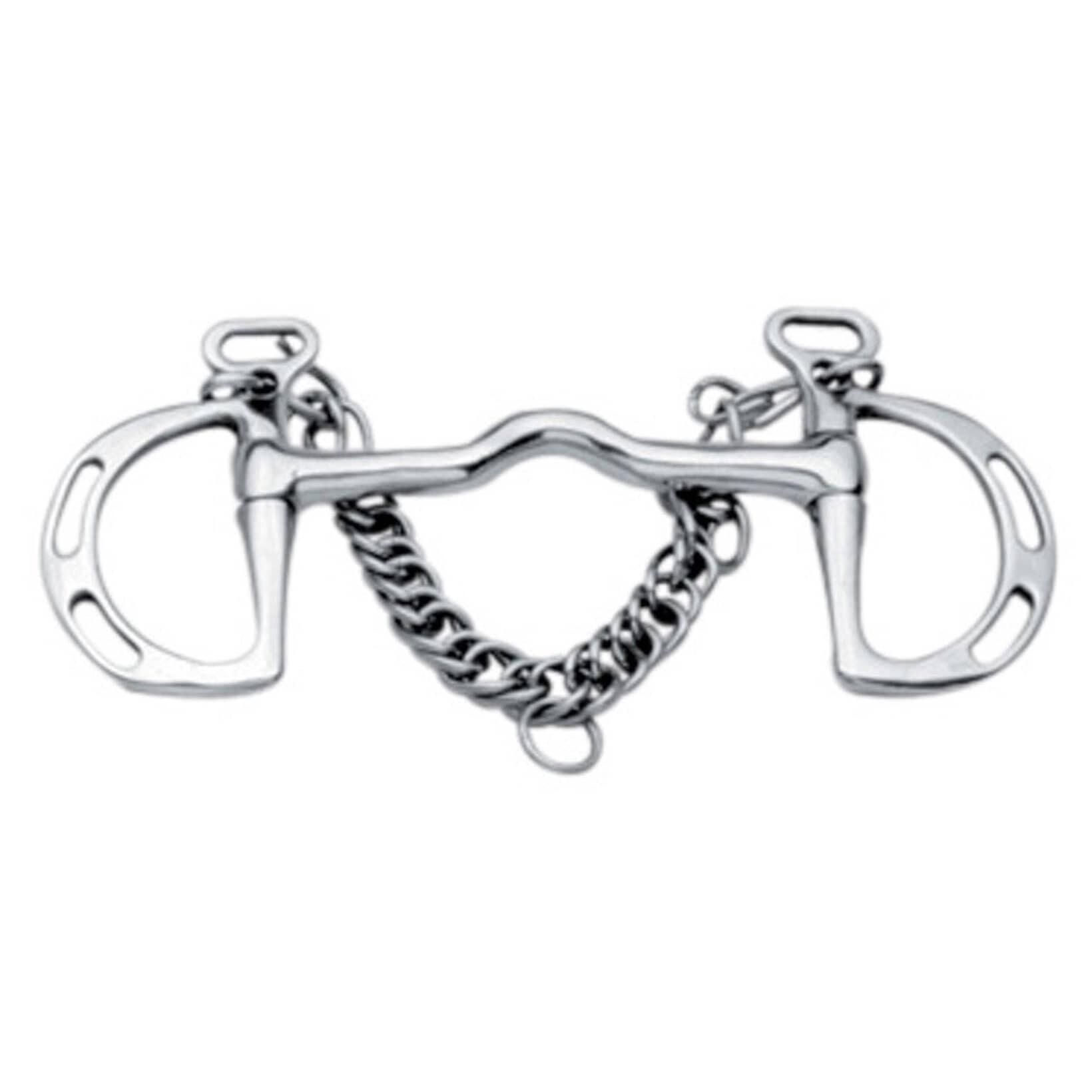 Wędzidło Kimblewick z podwójnym pierścieniem Korsteel ze stali nierdzewnej dla k