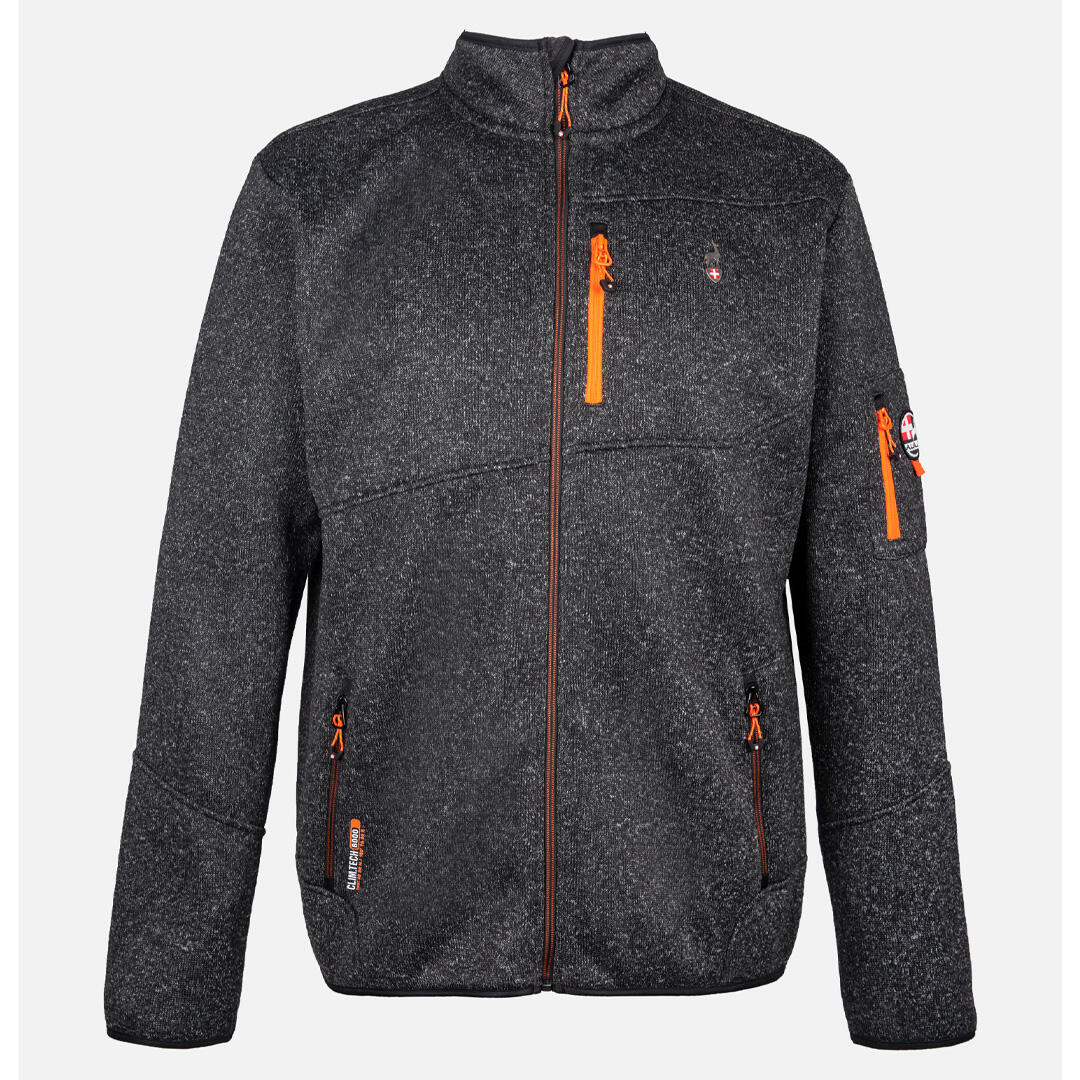 Polar bluza rozpinana dzianinowa melanżowa Navoy AULP 3 kieszenie