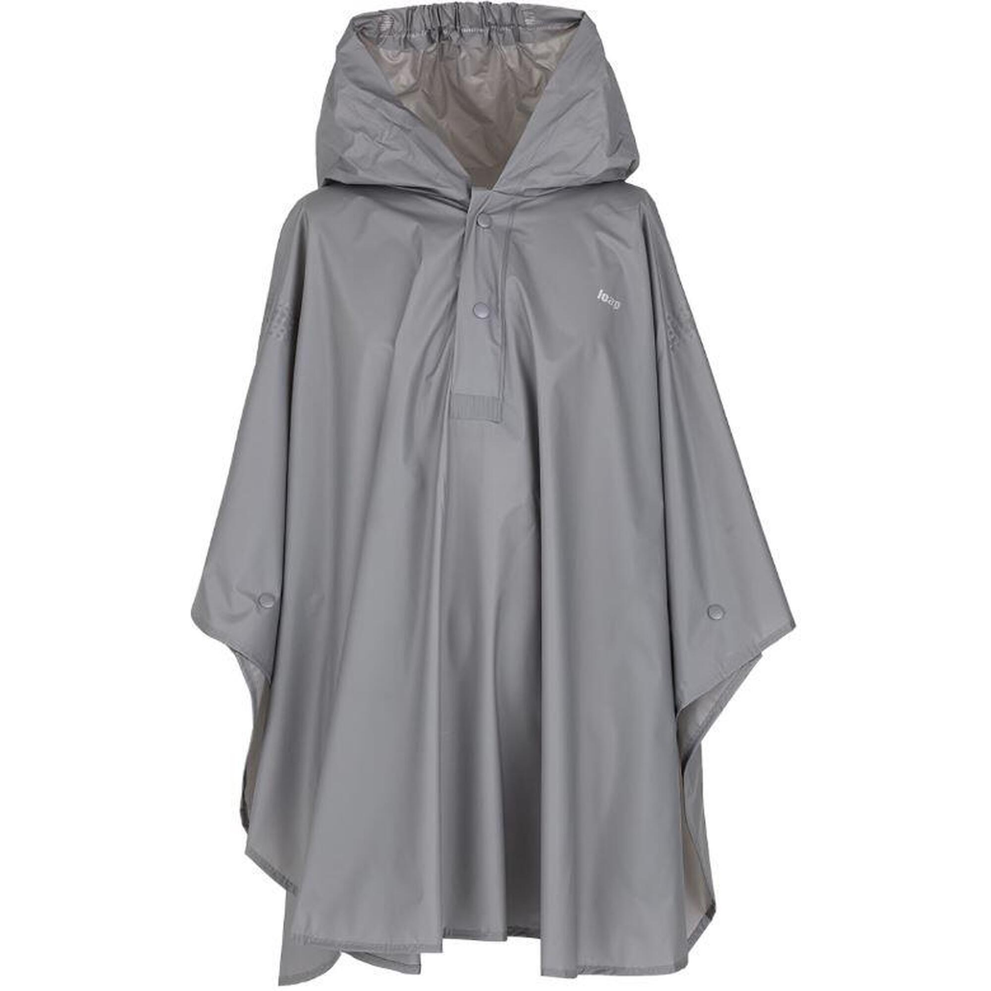 Poncho przeciwdeszczowe Glemo Foggy blue — regulowany kaptur, odblaski