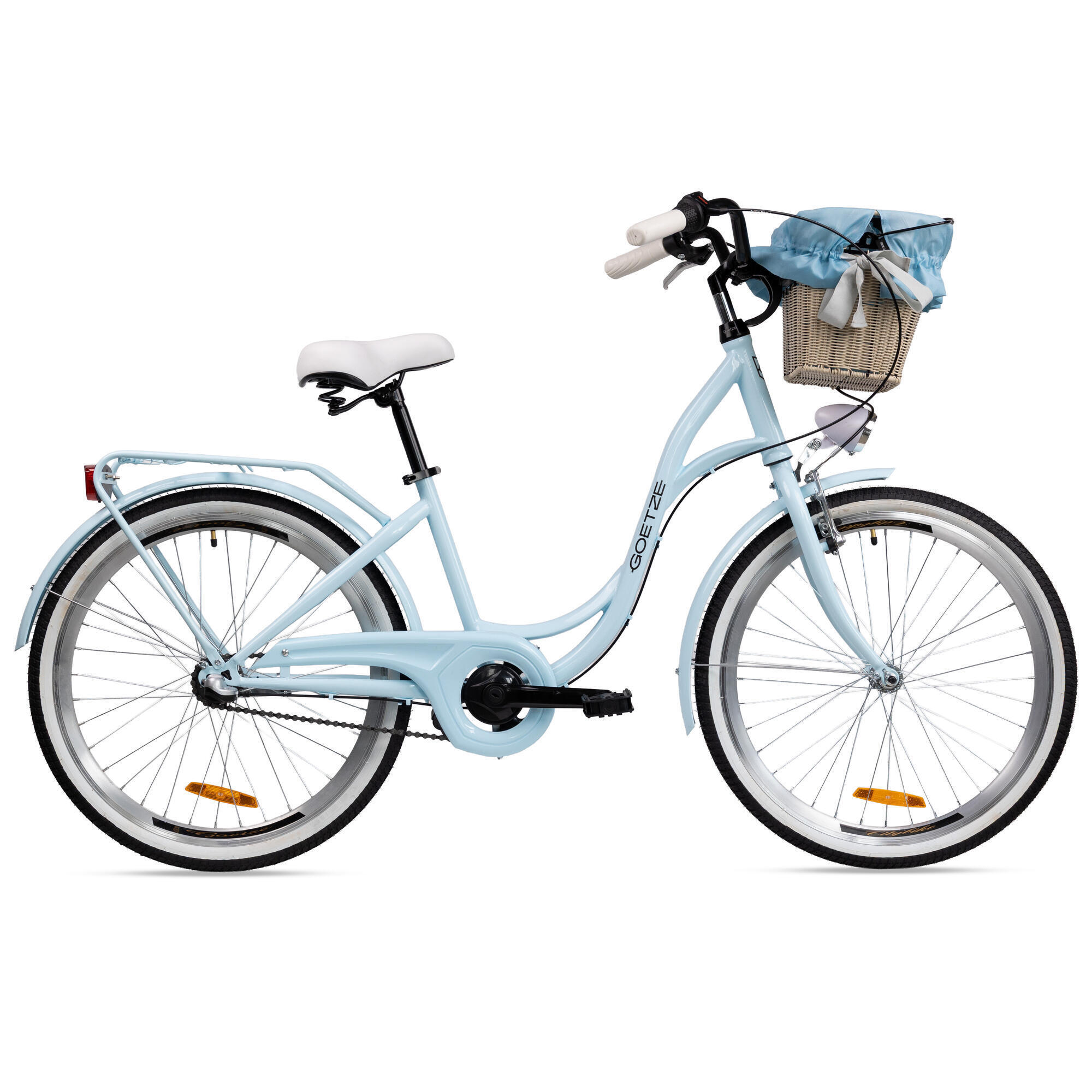 Rower Miejski Młodzieżowy Style 24 NewLine 3 Biegi, Kosz