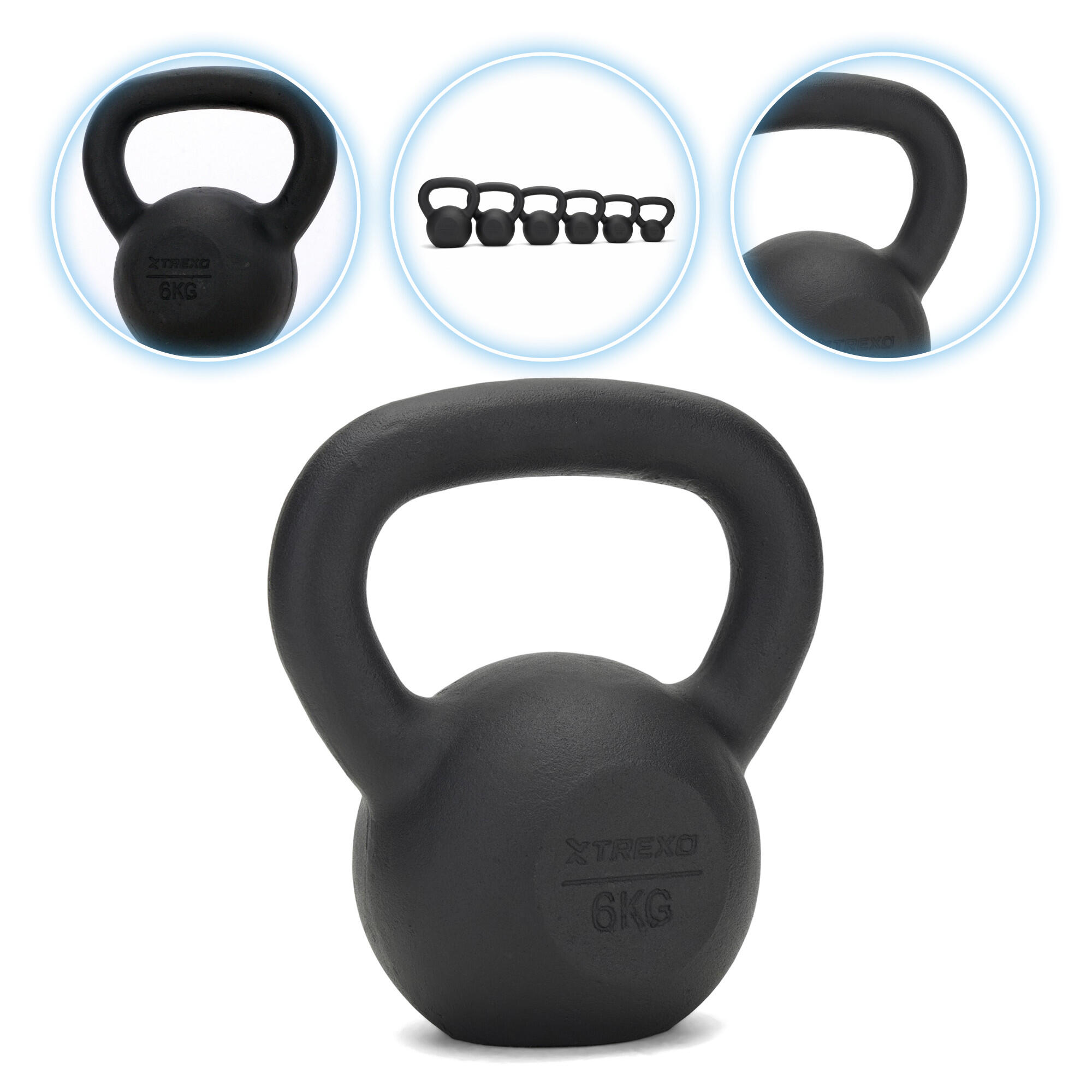 Kettlebell Żeliwny XTREXO 6 kg