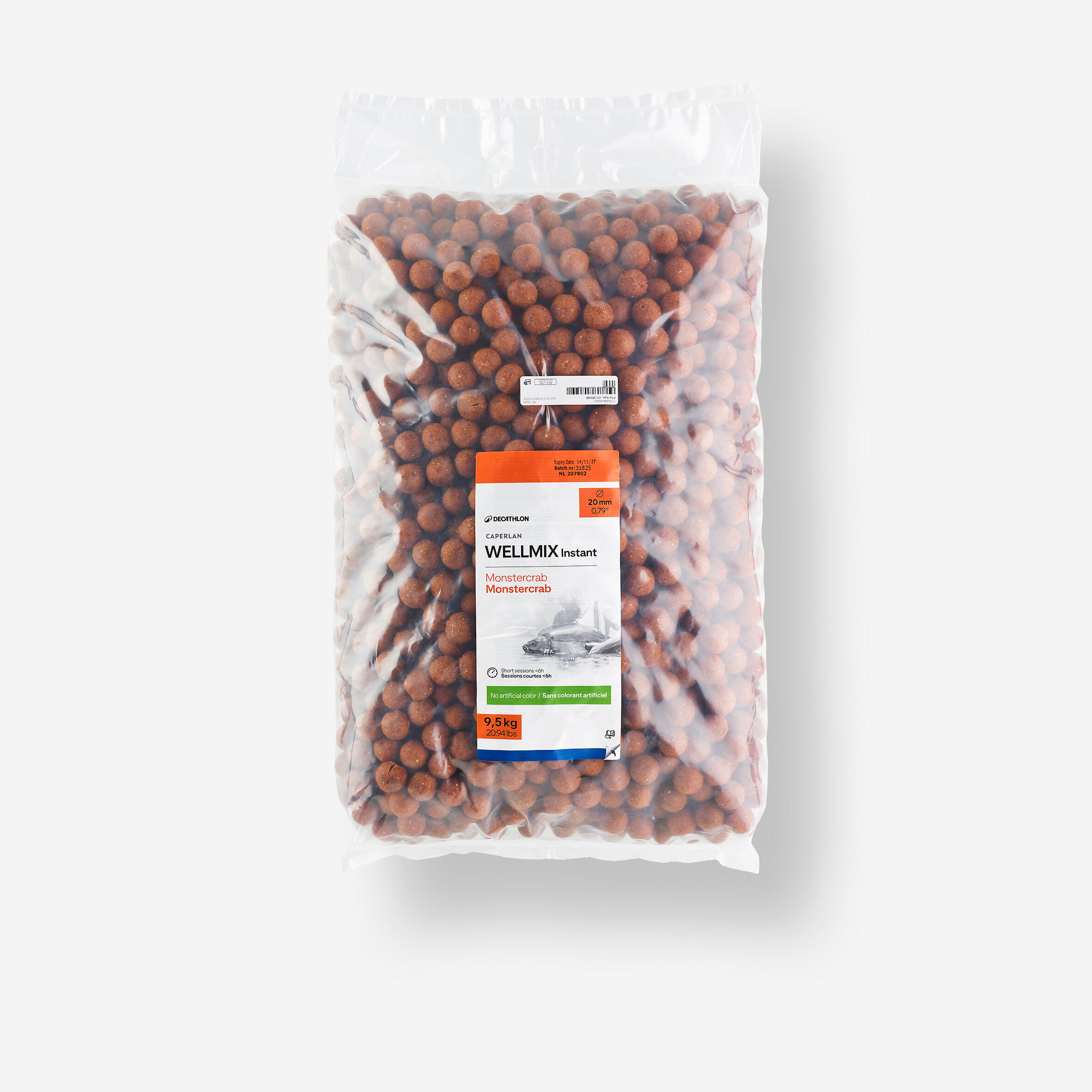 Kulki proteinowe Caperlan Wellmix Instant 20 mm 9,5 kg monstercrab