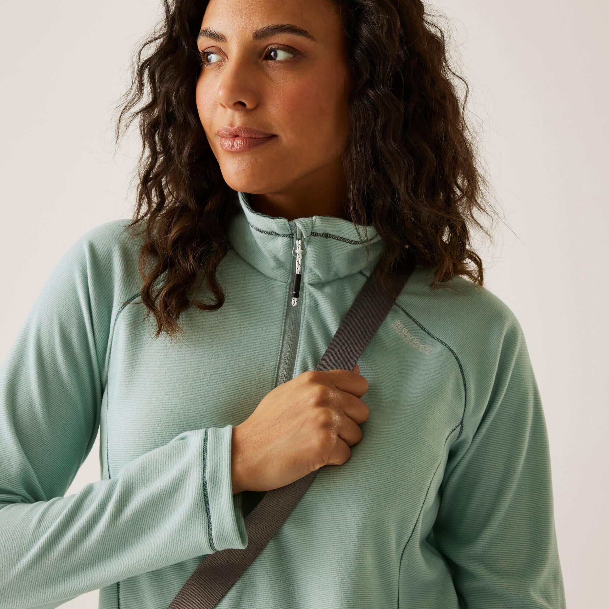 Damski lekki polar turystyczny Montes z zamkiem błyskawicznym do połowy