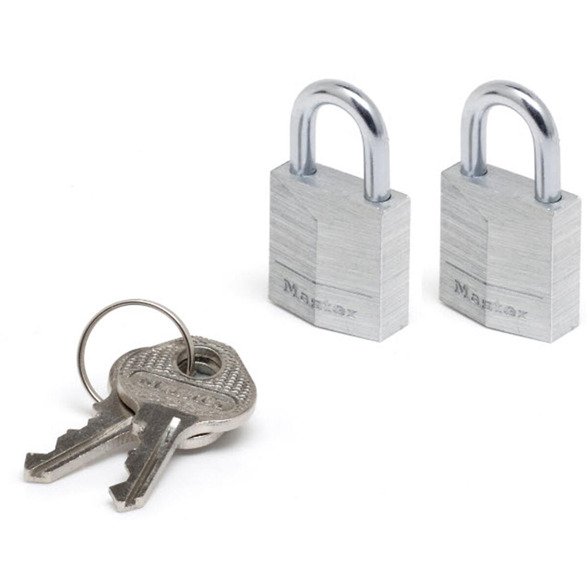 Zestaw 2 kłódek na klucz z aluminium Master Lock 9120EURTCC, kolor szary