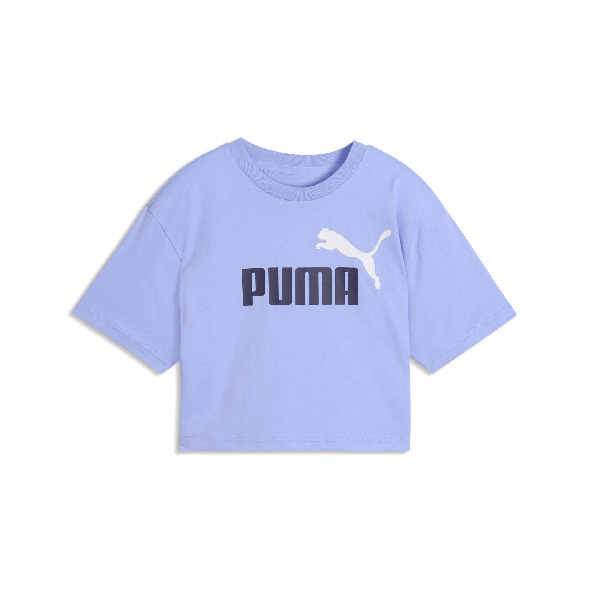 Młodzieżowa krótka koszulka Essentials 2 Colour z logo PUMA No. 1 PUMA