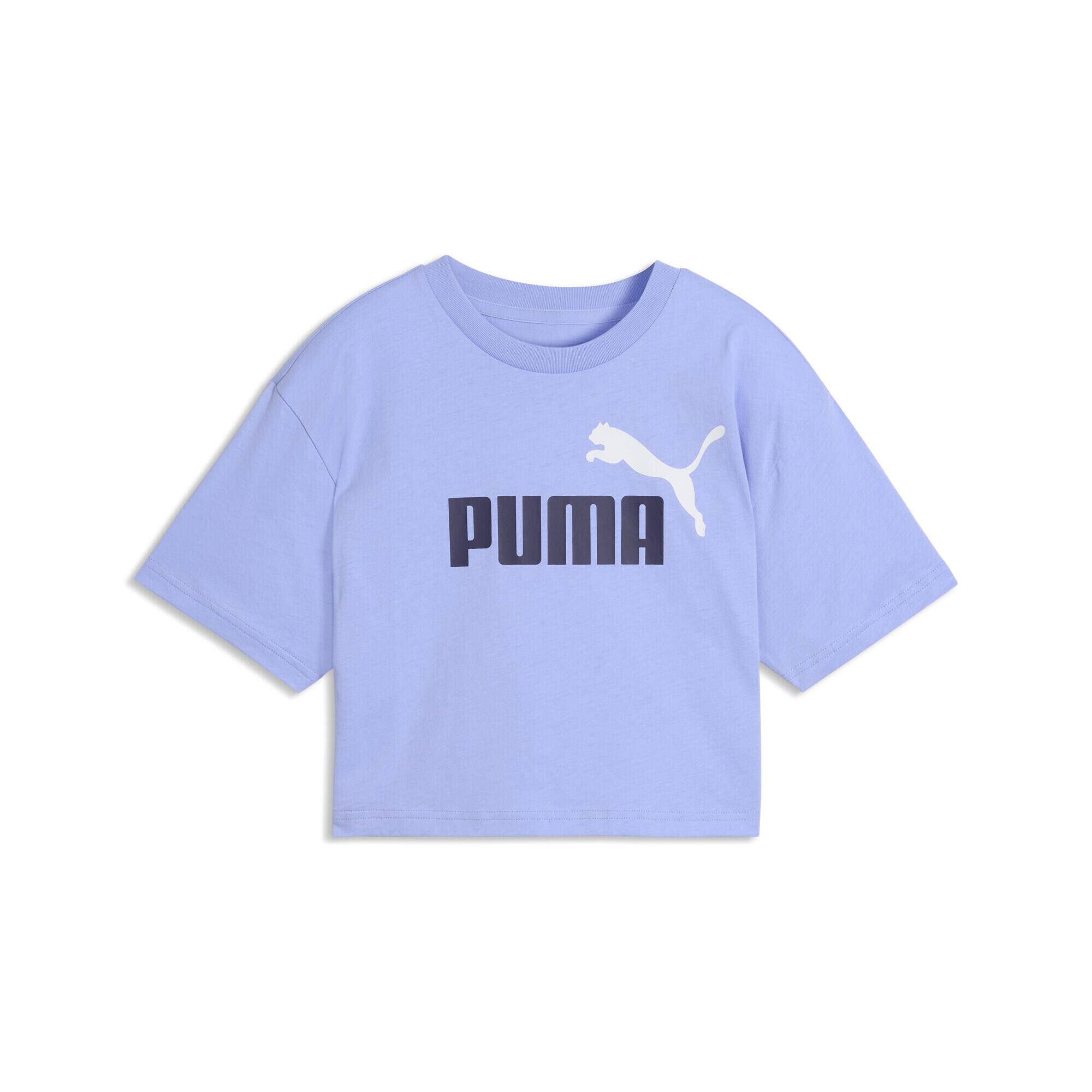 Młodzieżowa krótka koszulka Essentials 2 Colour z logo PUMA No. 1 PUMA