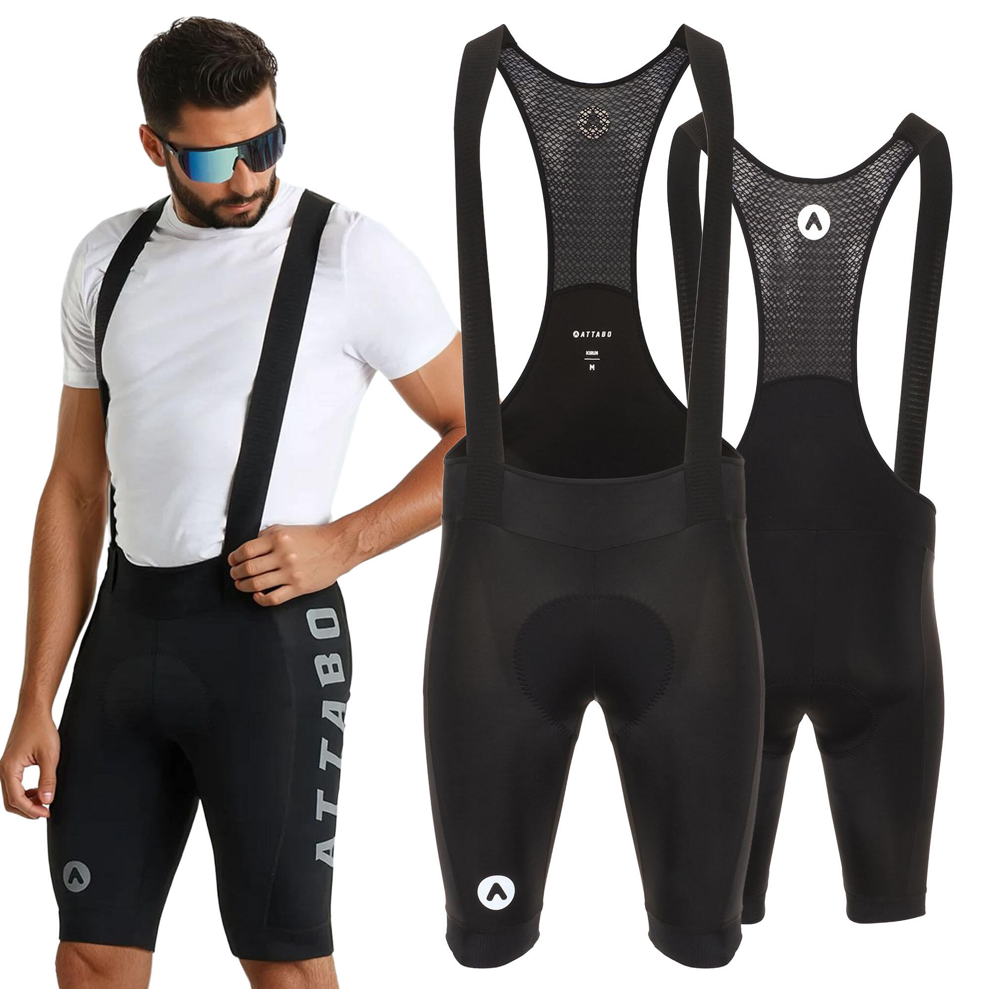Spodenki rowerowe męskie ATTABO Kirun Bib Shorts