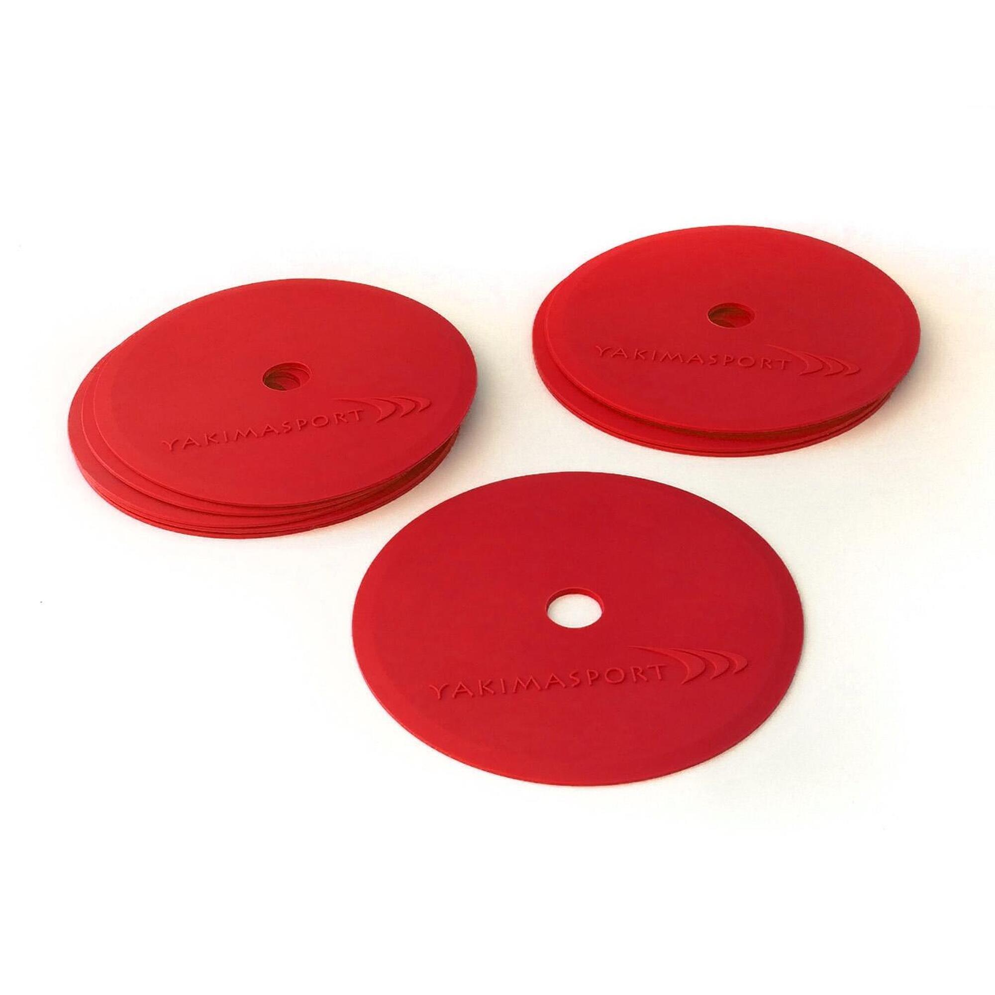 Znaczniki pola płaskie, maty znakujące – zestaw 10 szt. (czerwone)