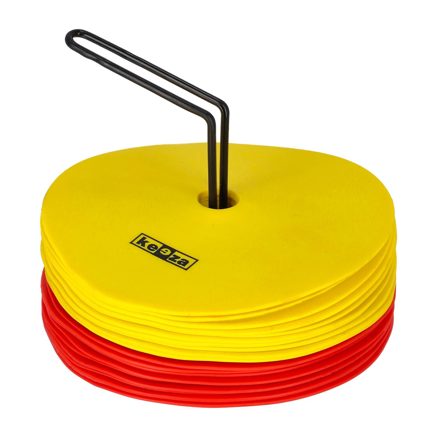 Znaczniki treningowe KEEZA płaskie gumowe – 20 sztuk